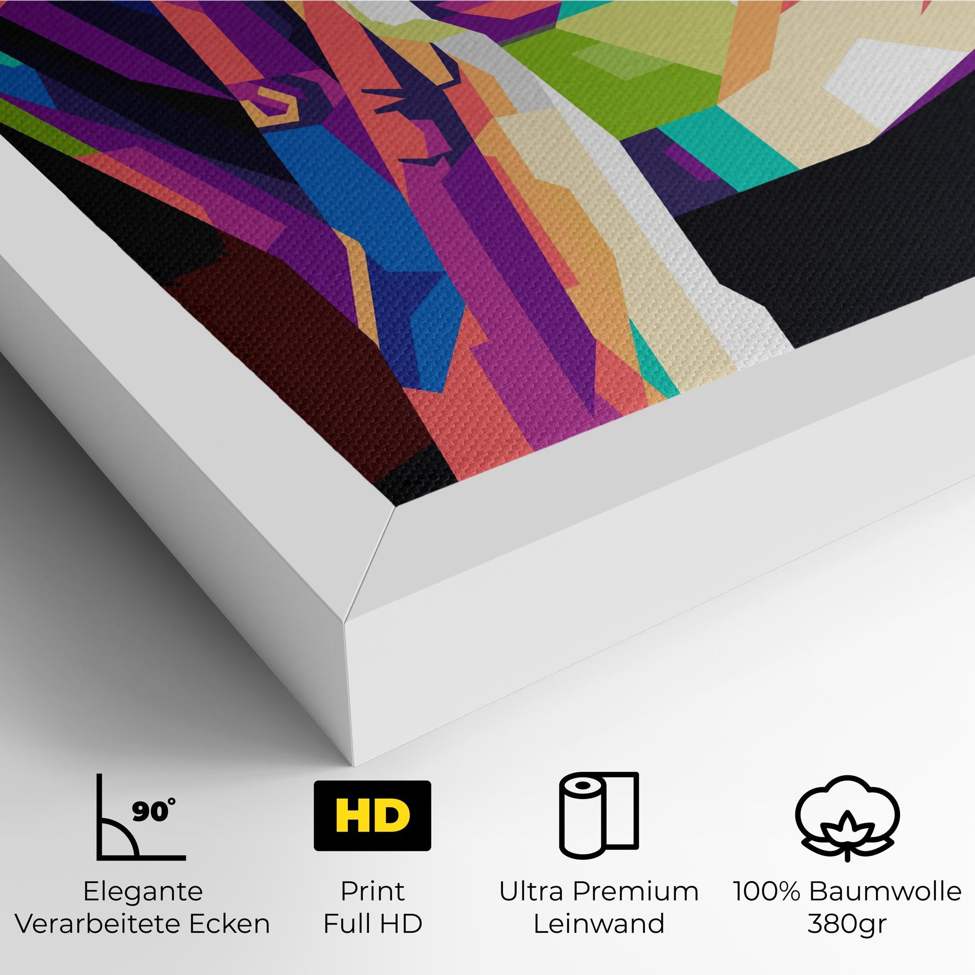 Leinwandbild Polygonal Pretty Girl mockup 4