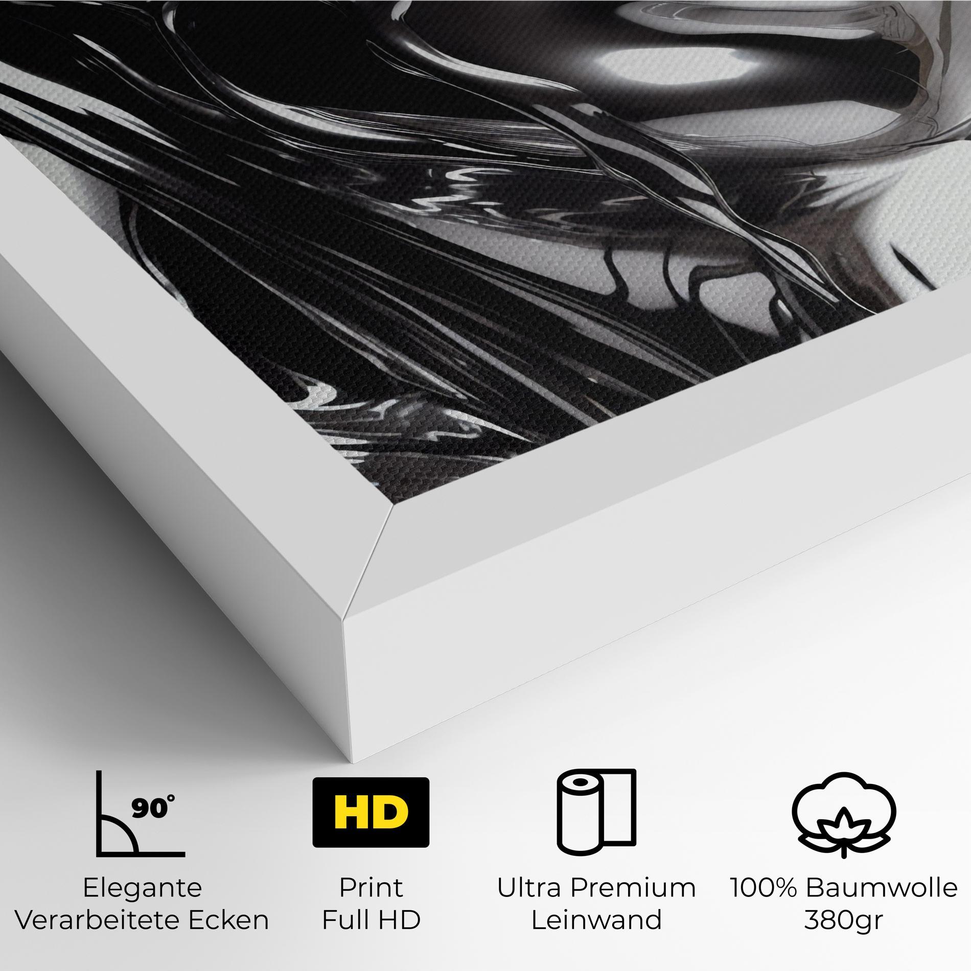 Leinwandbild Silver Liquid Woman mockup 4