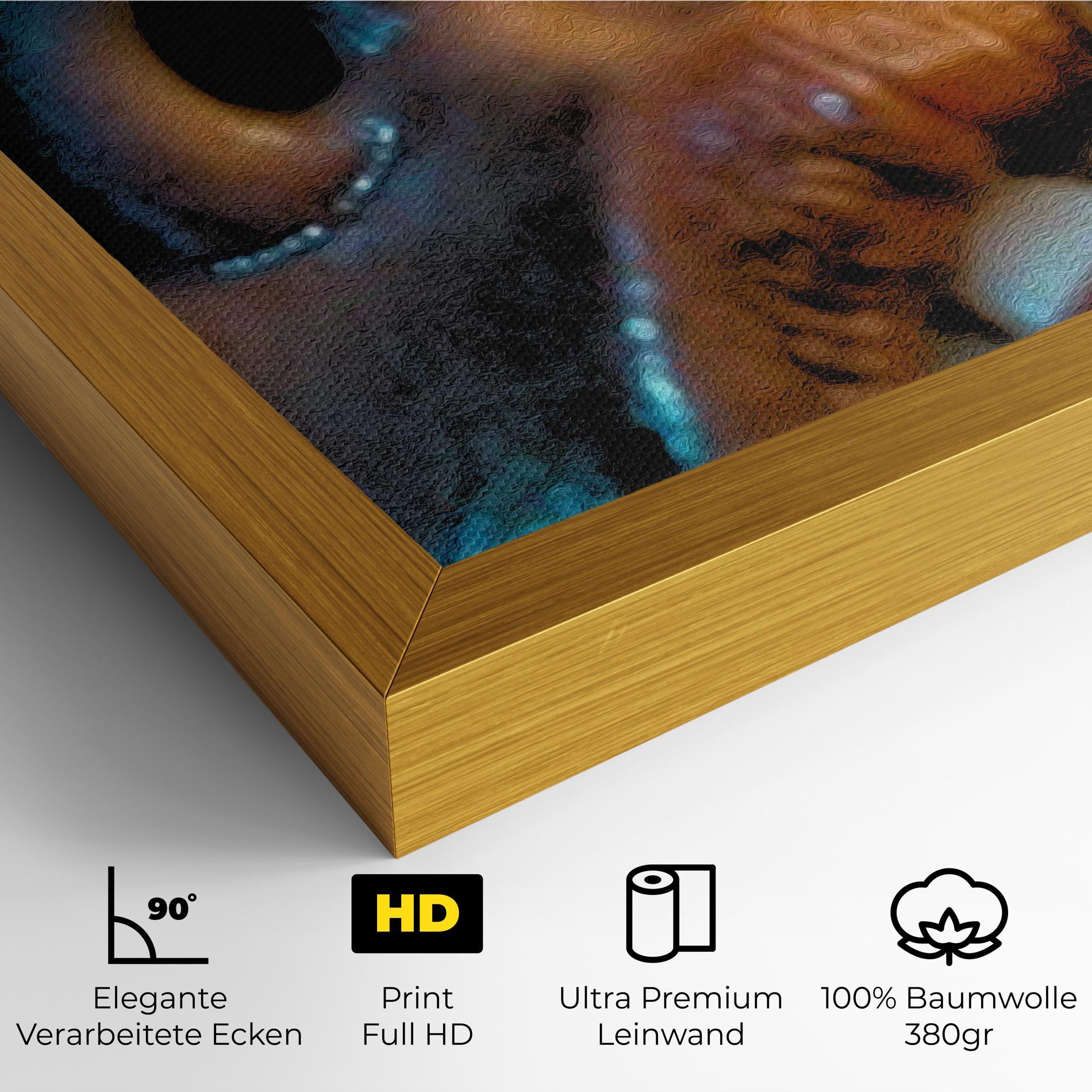 Leinwandbild Blue Light Face mockup 4