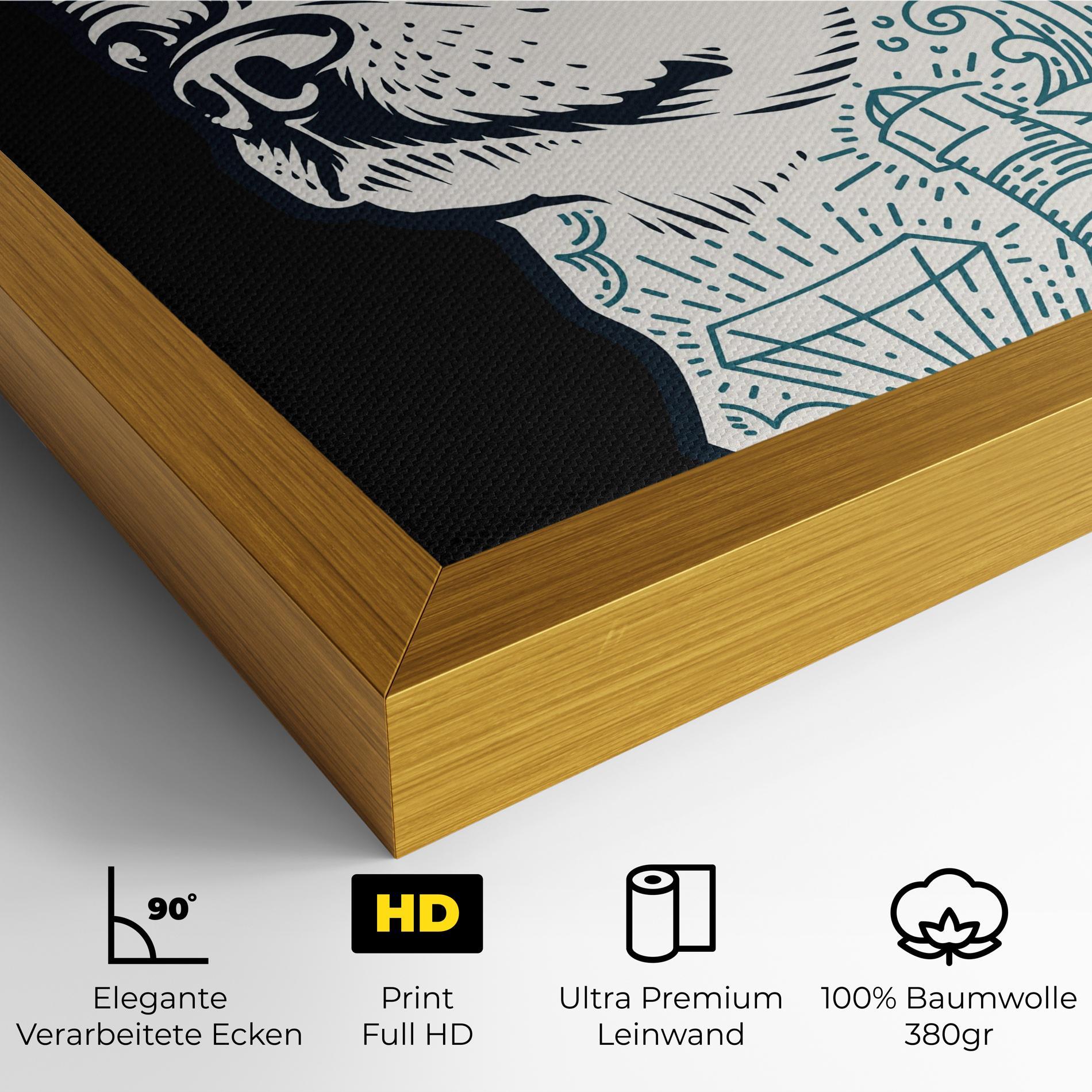 Leinwandbild Chihuahua Tattoo mockup 4