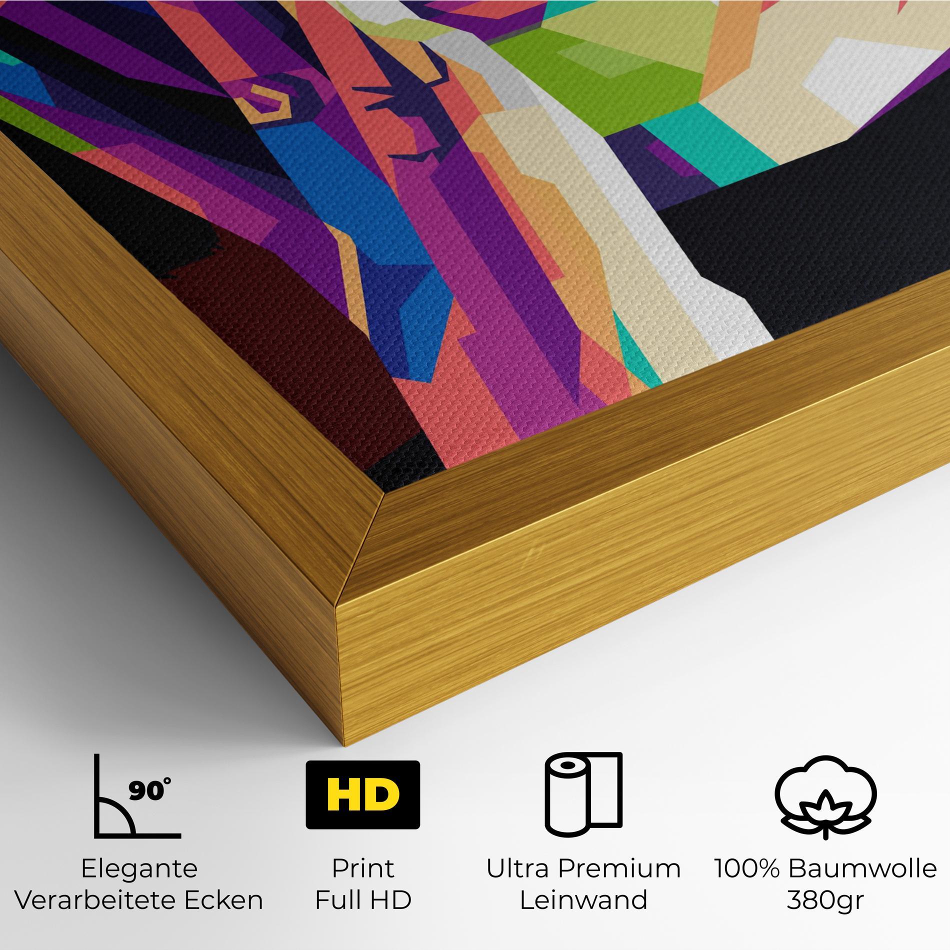 Leinwandbild Polygonal Pretty Girl mockup 4