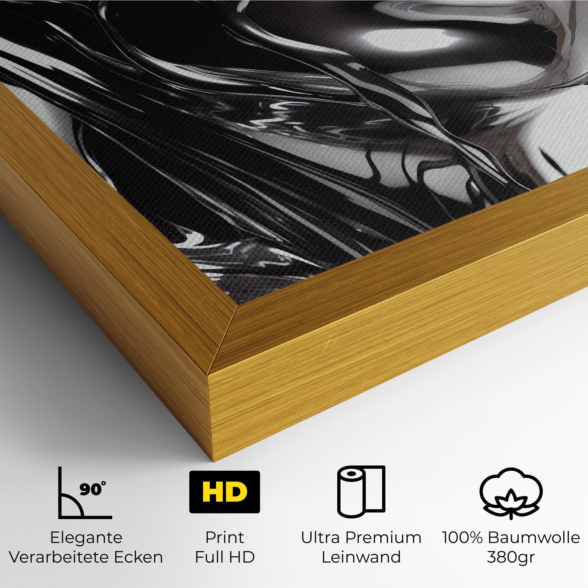 Leinwandbild Silver Liquid Woman mockup 4