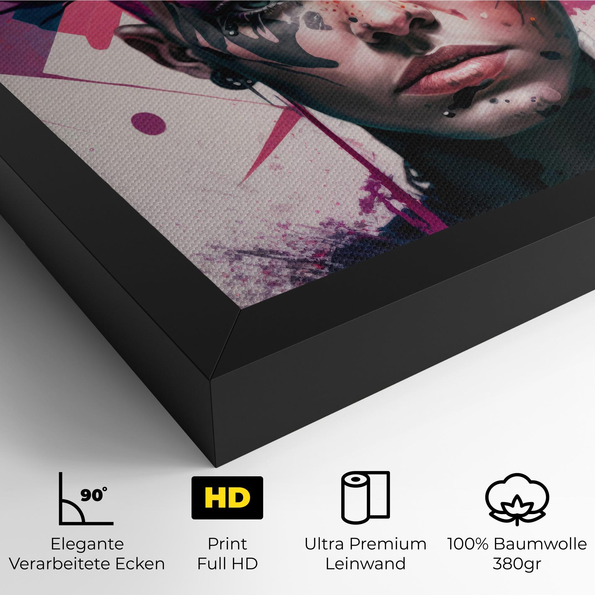 Leinwandbild Abstract Pink Hair mockup 4