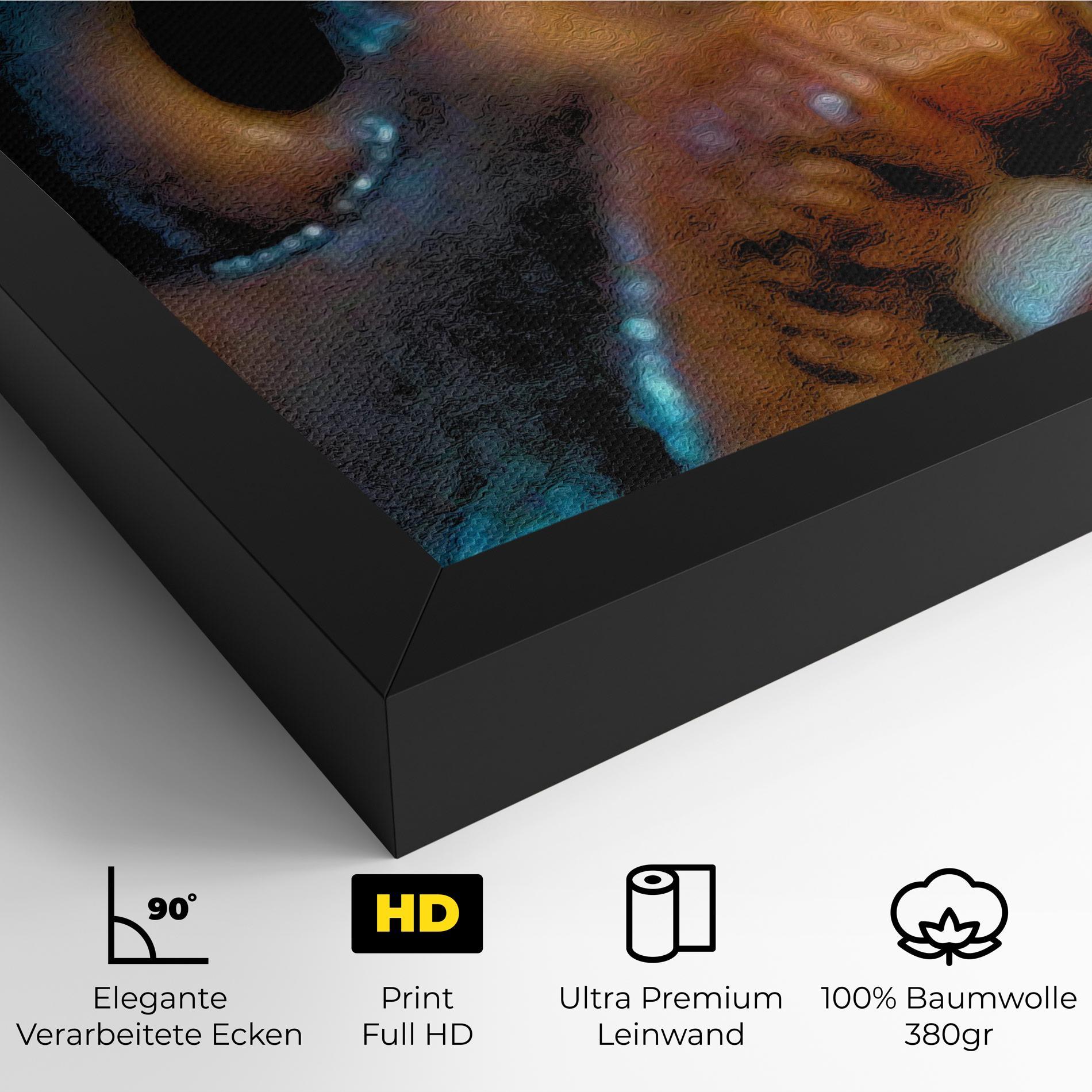 Leinwandbild Blue Light Face mockup 4