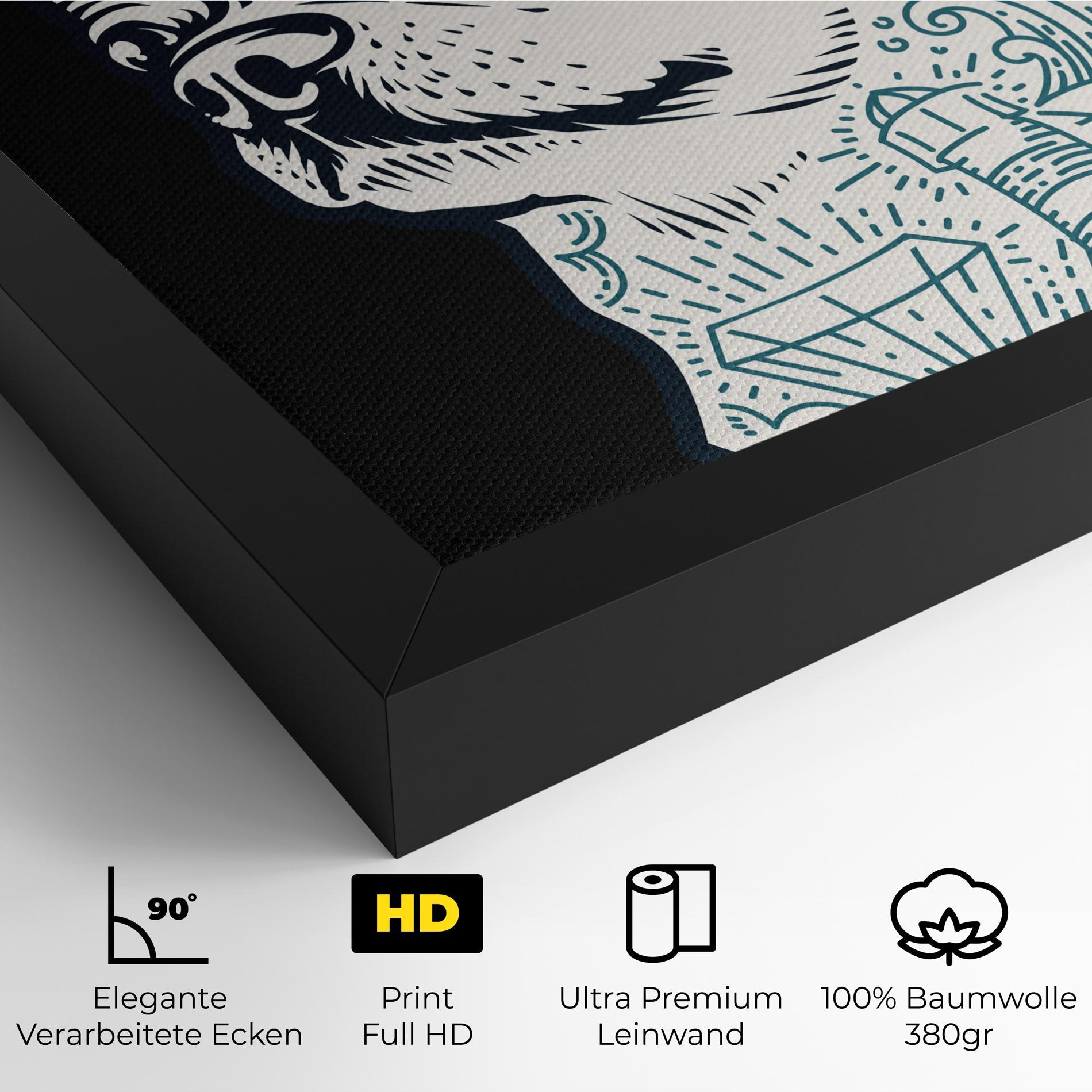 Leinwandbild Chihuahua Tattoo mockup 4