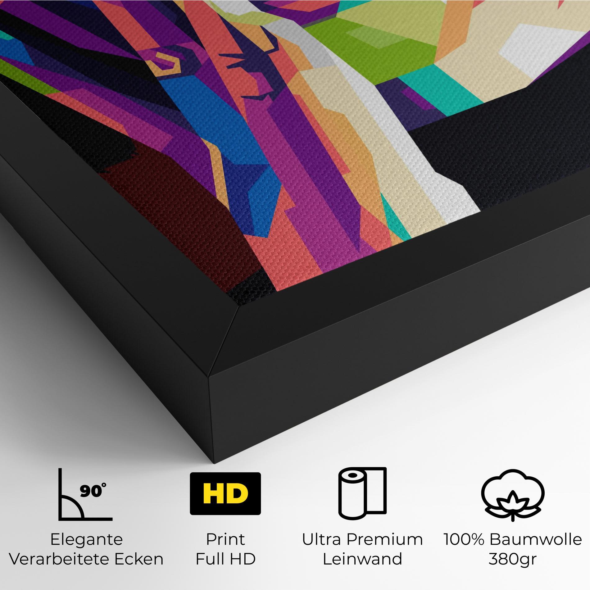 Leinwandbild Polygonal Pretty Girl mockup 4