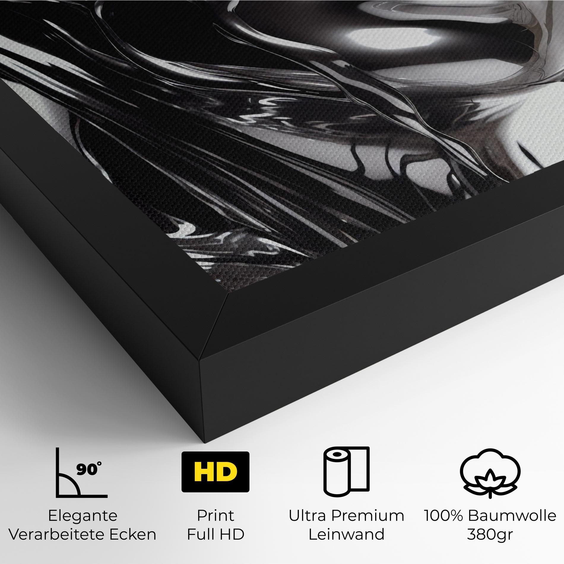 Leinwandbild Silver Liquid Woman mockup 4