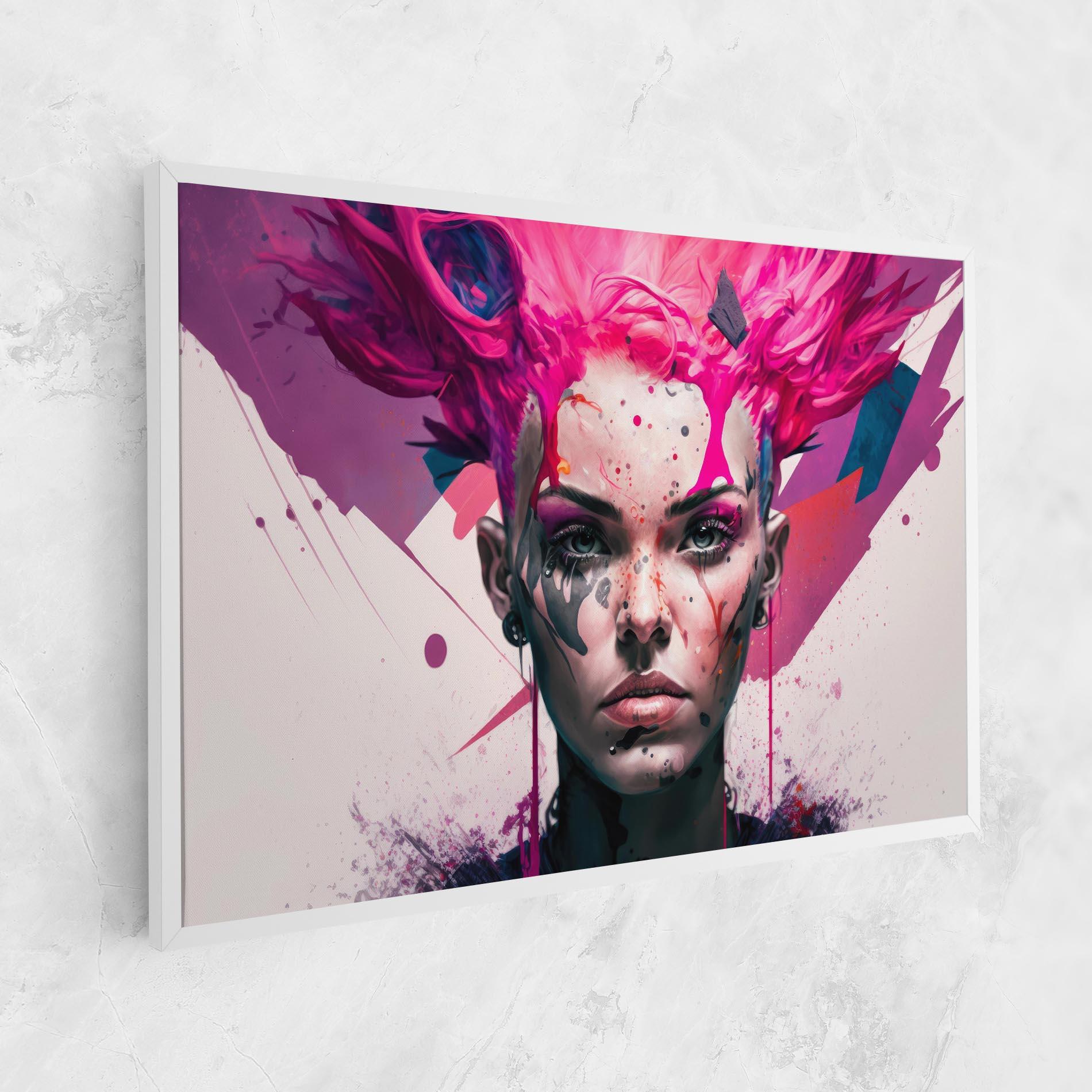 Leinwandbild Abstract Pink Hair mockup 1
