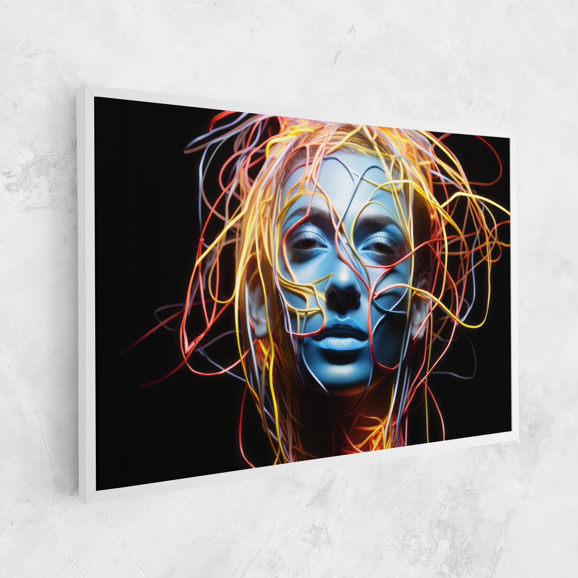 Leinwandbild Neon Lights Hair mockup 1