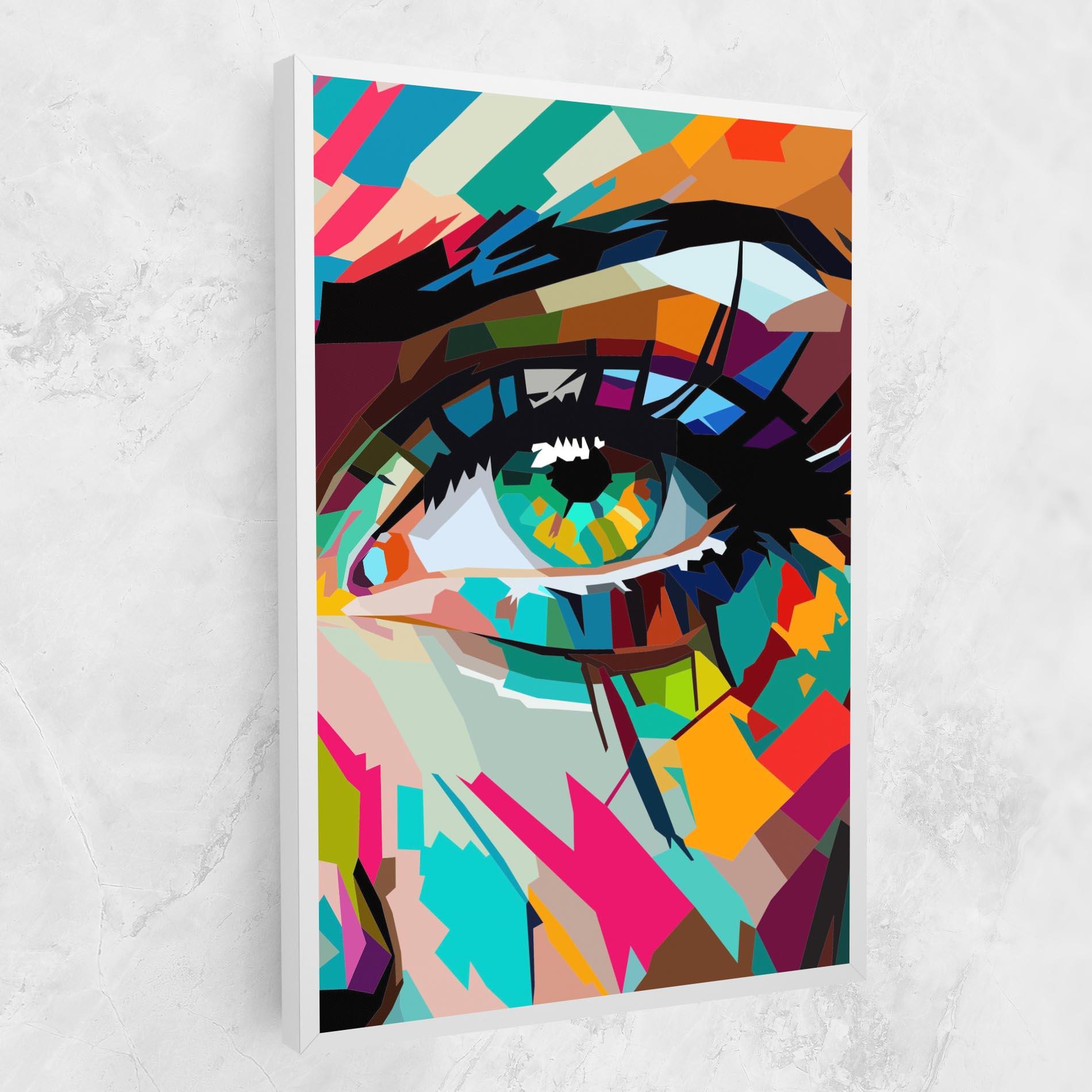Leinwandbild Colorful Eye mockup 1