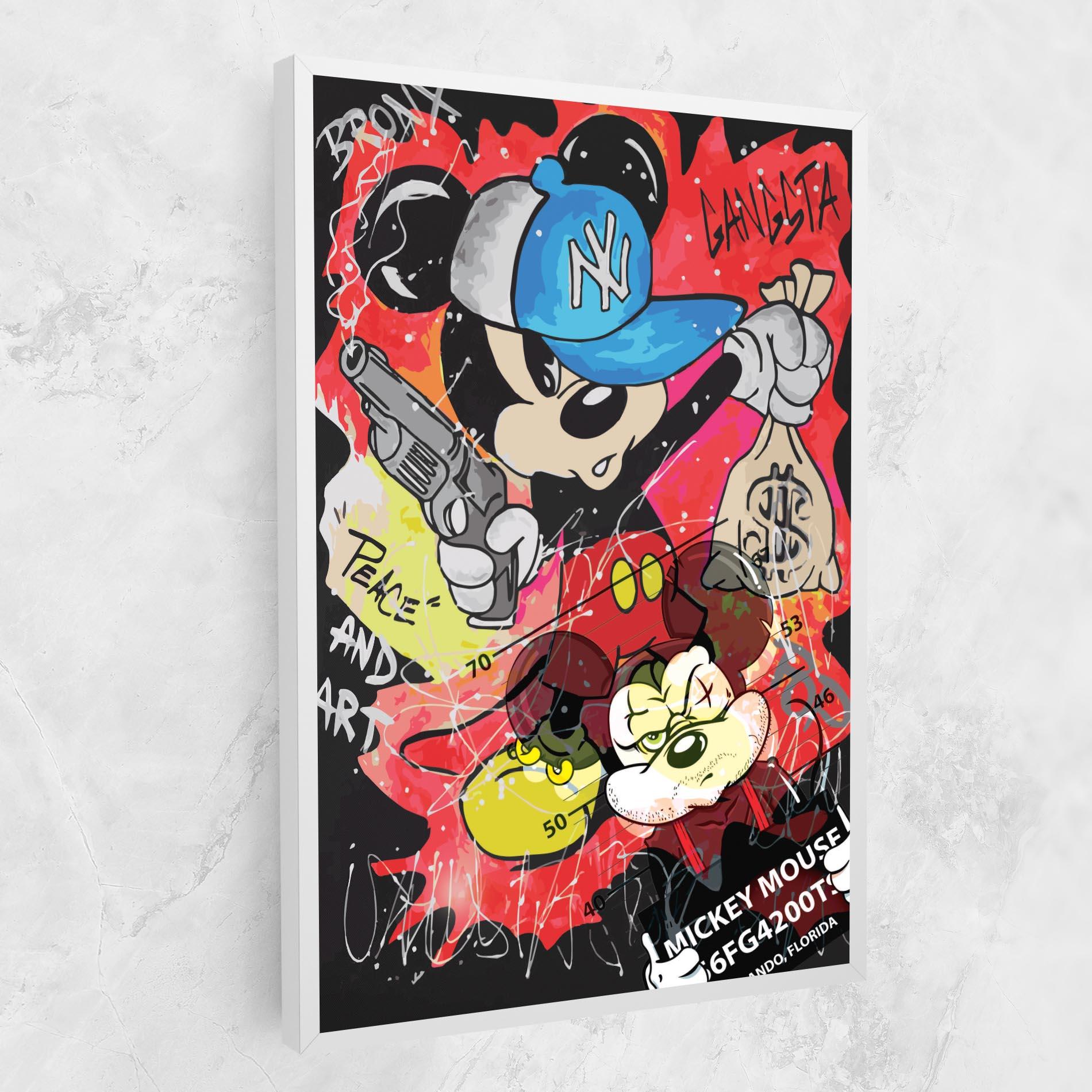 Leinwandbild Gangsta Mickey mockup 1