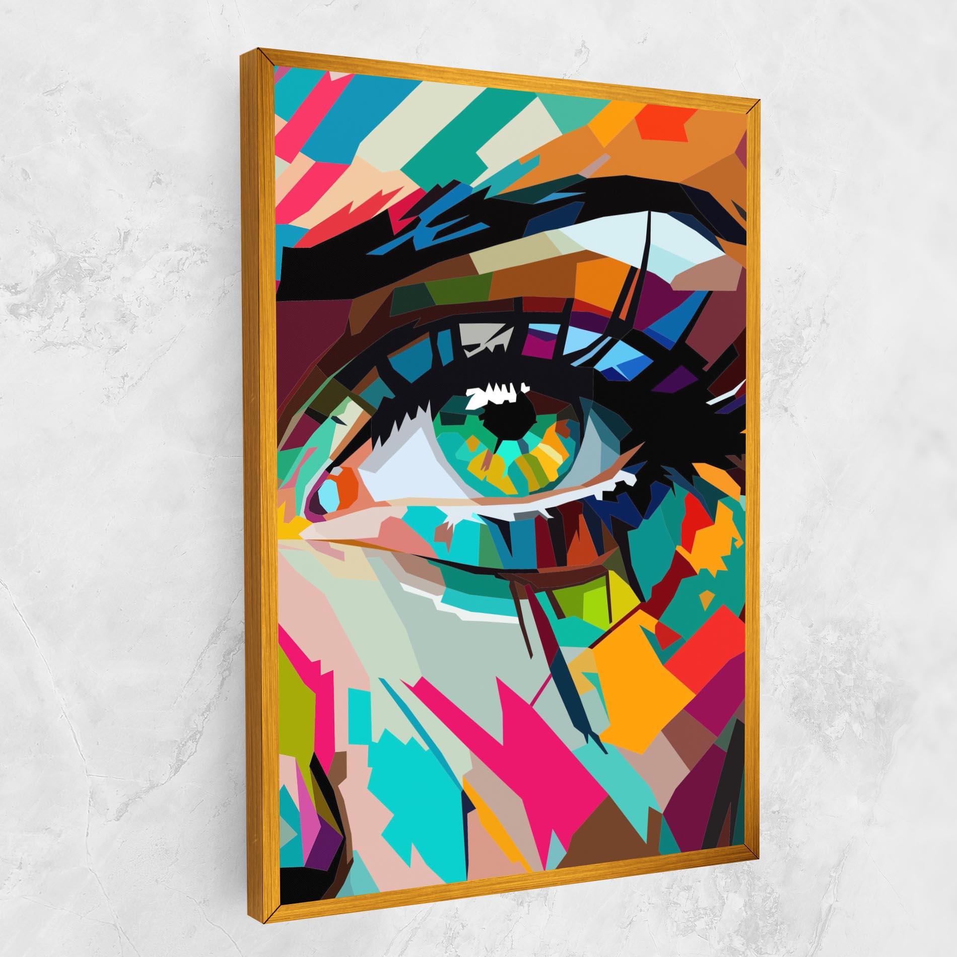 Leinwandbild Colorful Eye mockup 1