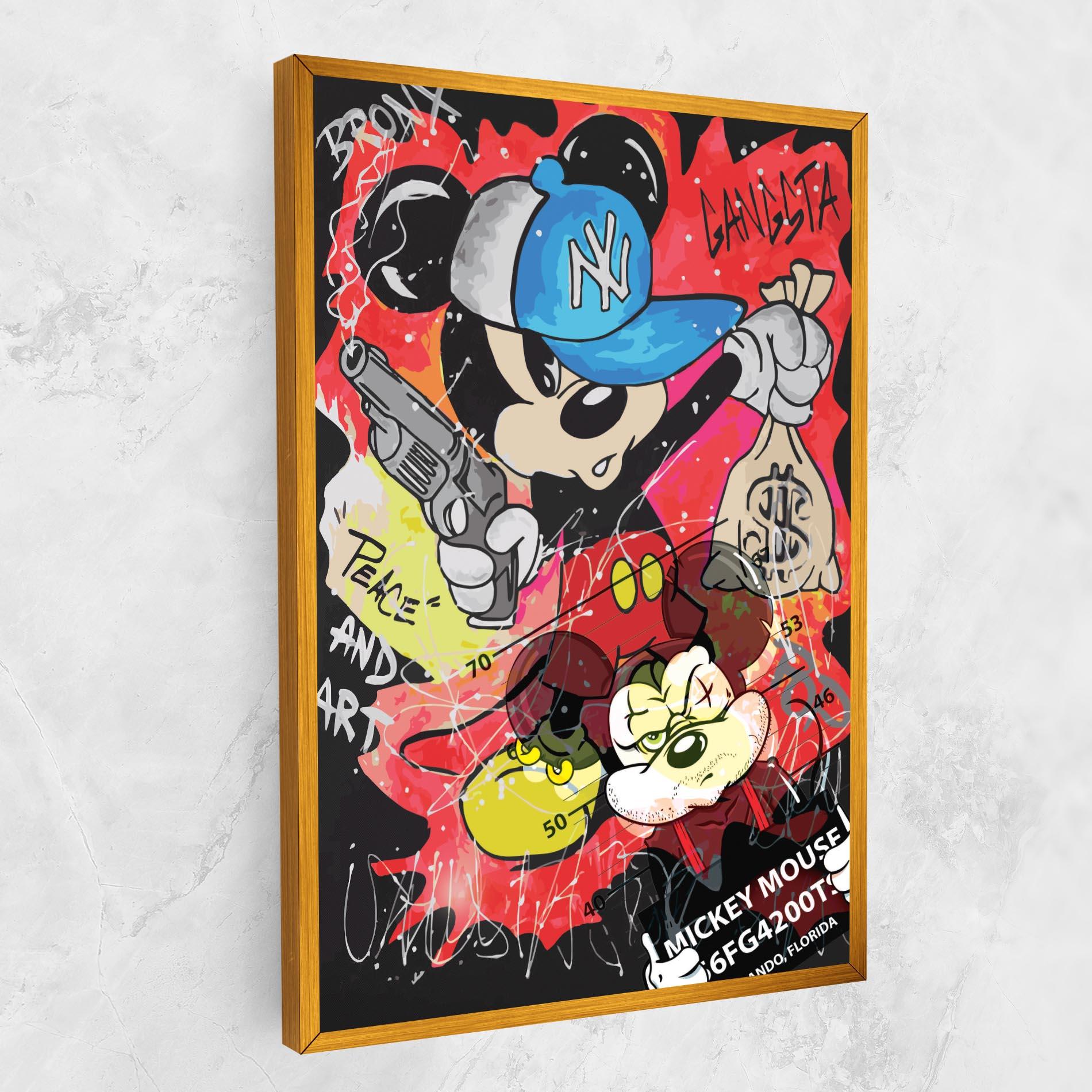 Leinwandbild Gangsta Mickey mockup 1