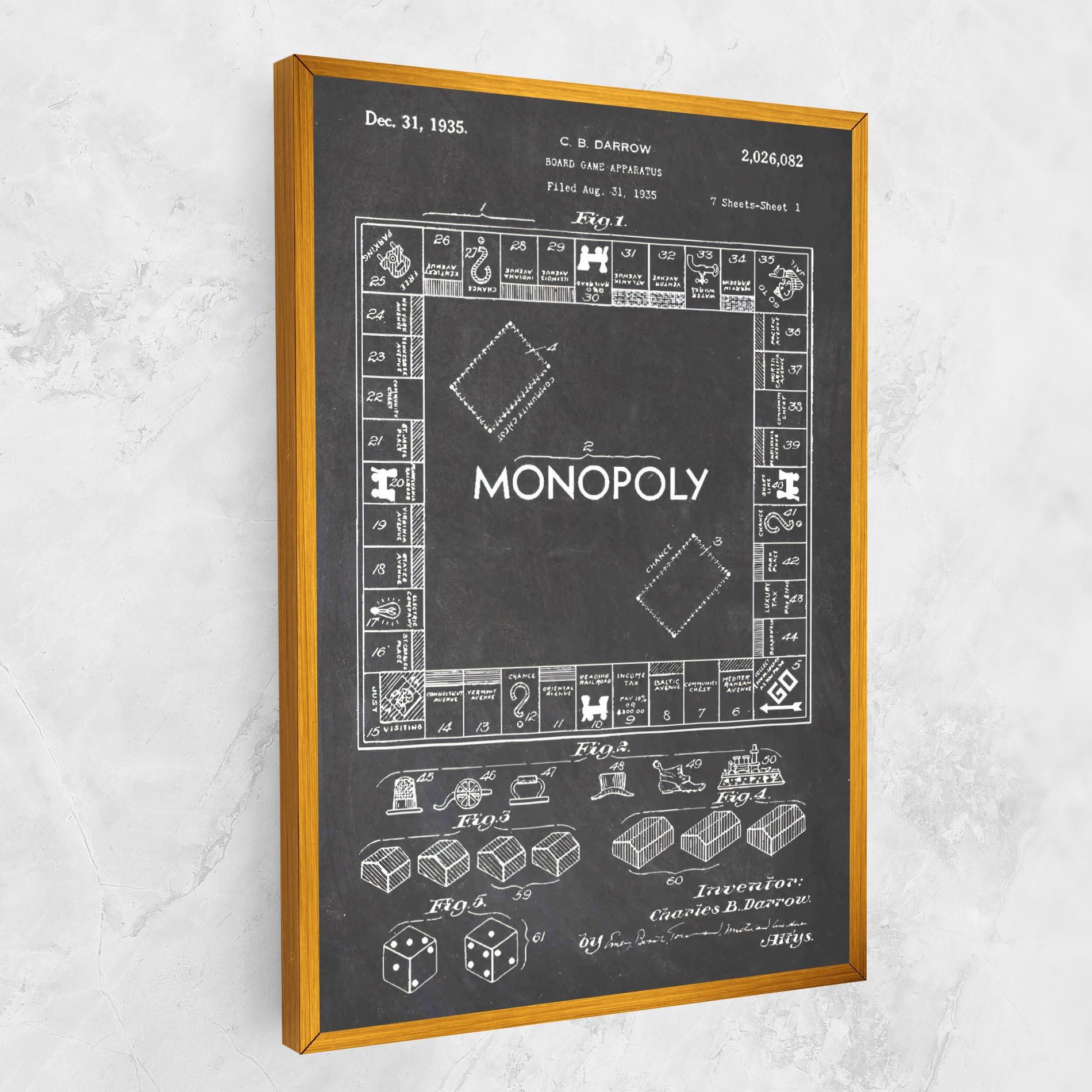 Leinwandbild Monopoly Board mockup 1