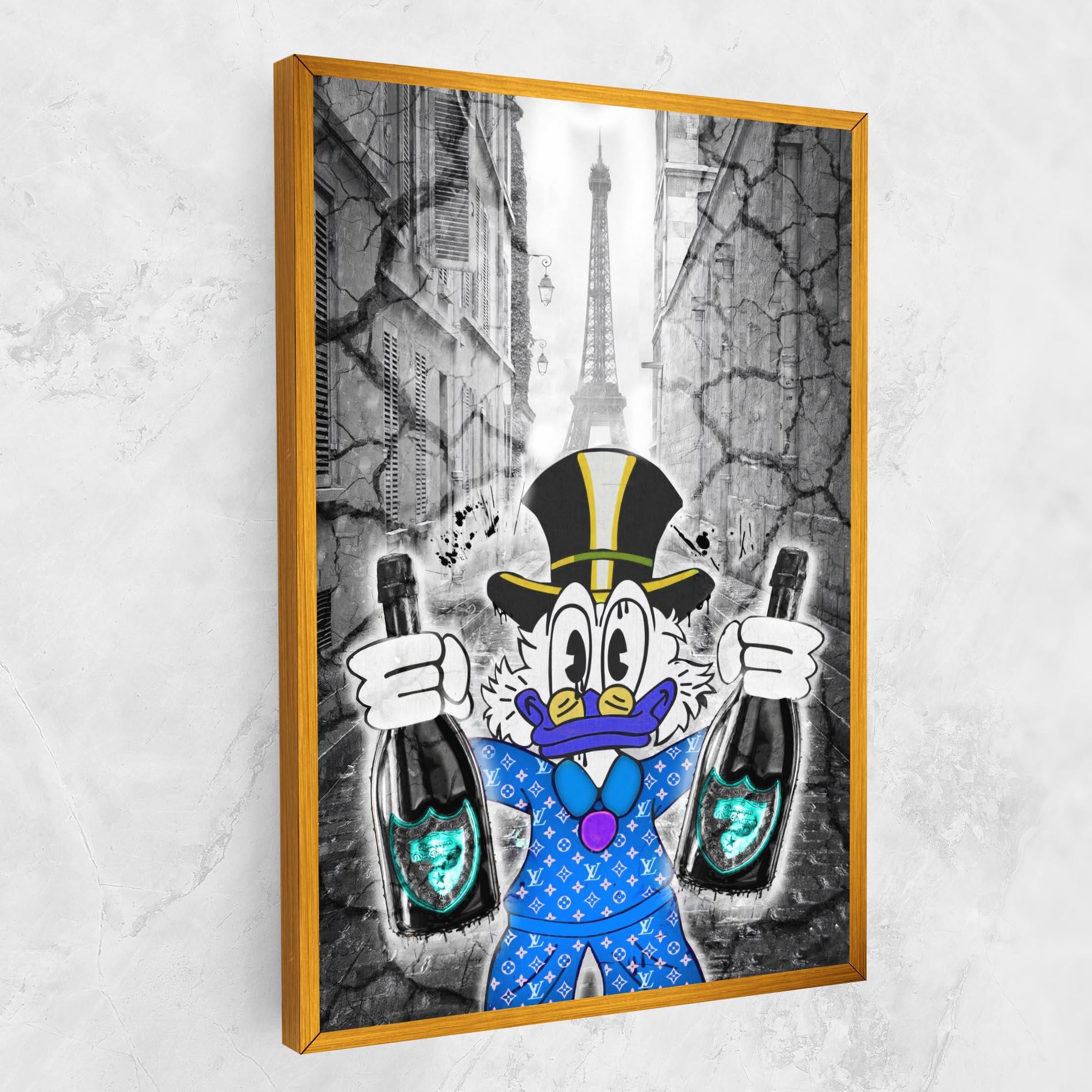 Leinwandbild Wheres My Champagne Blue mockup 1