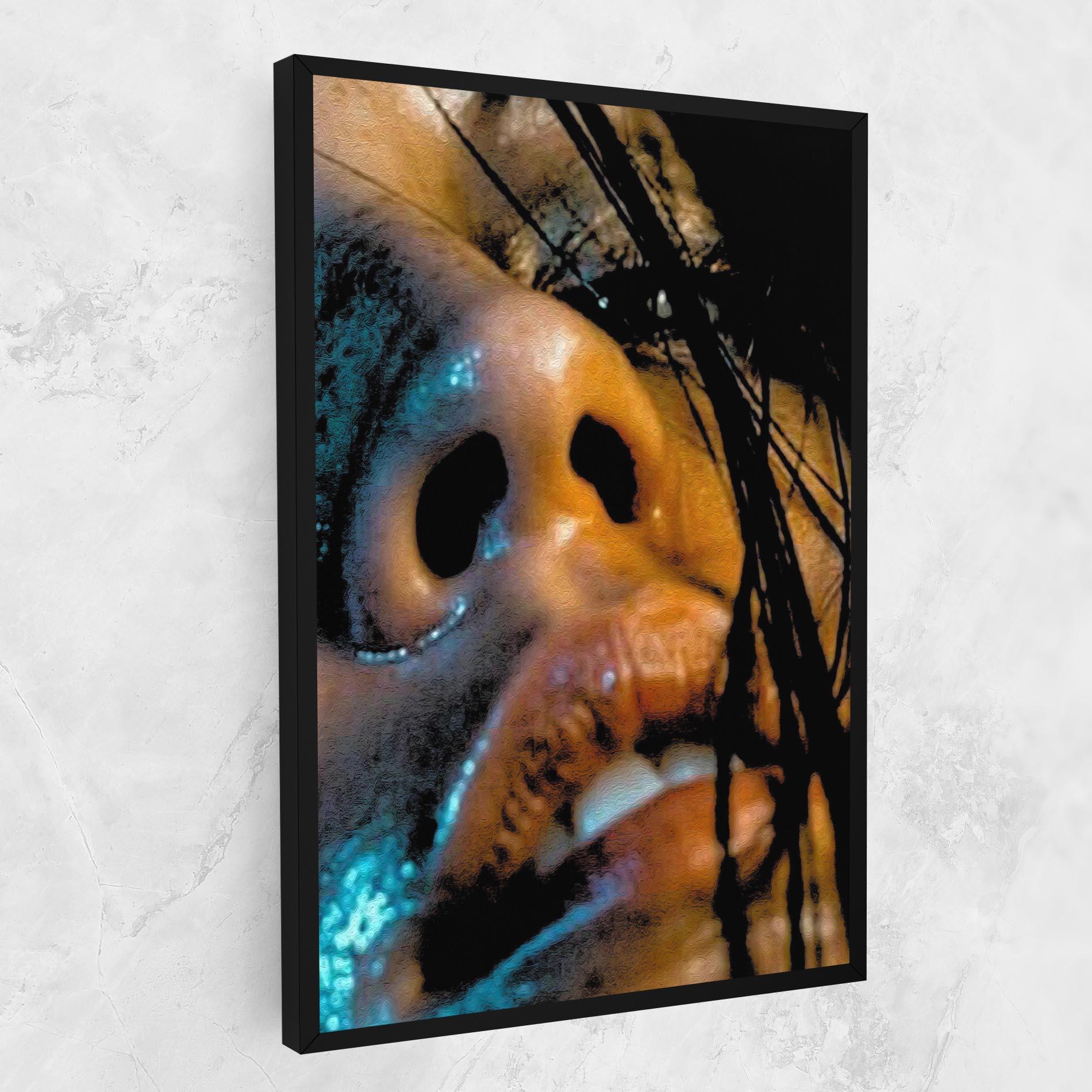 Leinwandbild Blue Light Face mockup 1