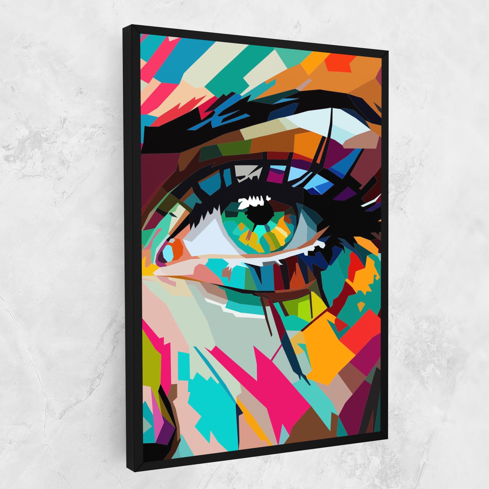 Leinwandbild Colorful Eye mockup 1