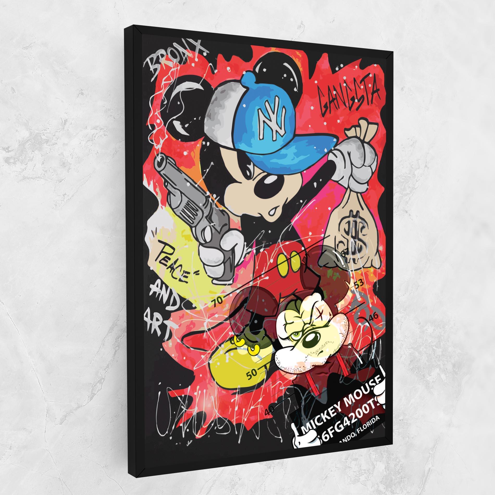 Leinwandbild Gangsta Mickey mockup 1