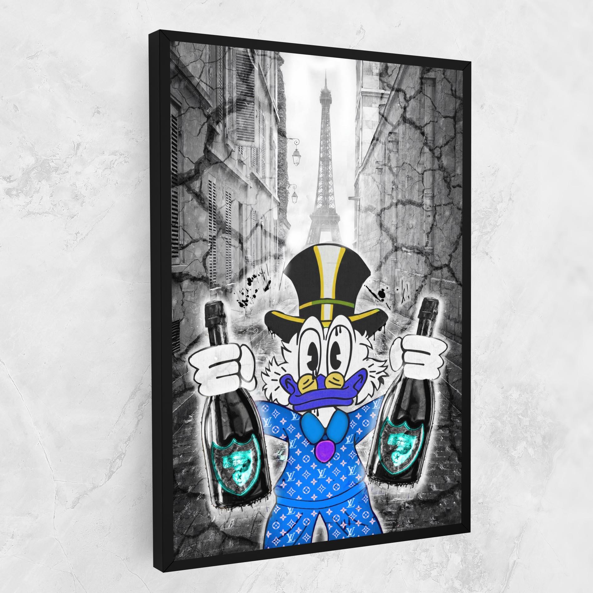 Leinwandbild Wheres My Champagne Blue mockup 1