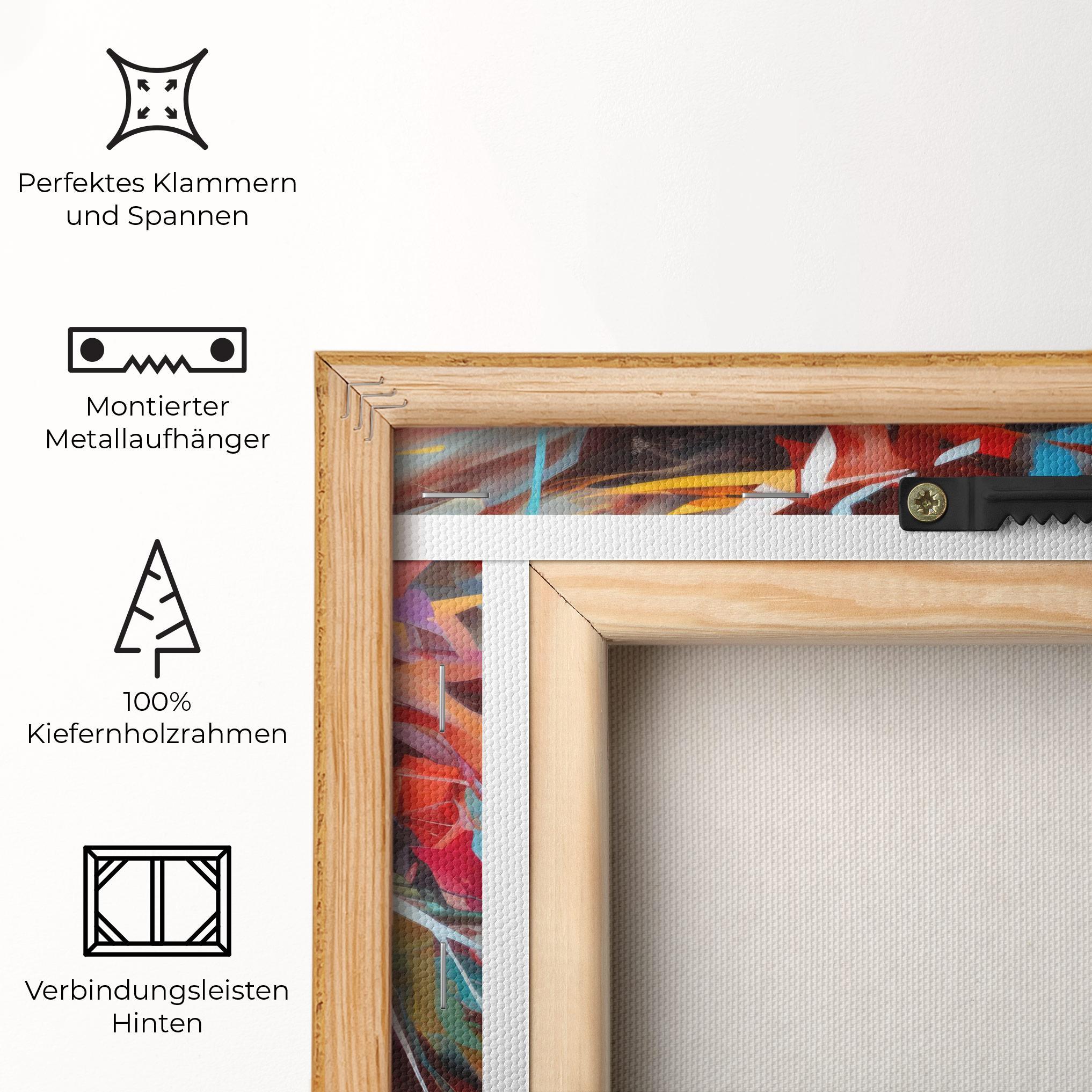 Leinwandbild Colorful Paint Hair mockup 5