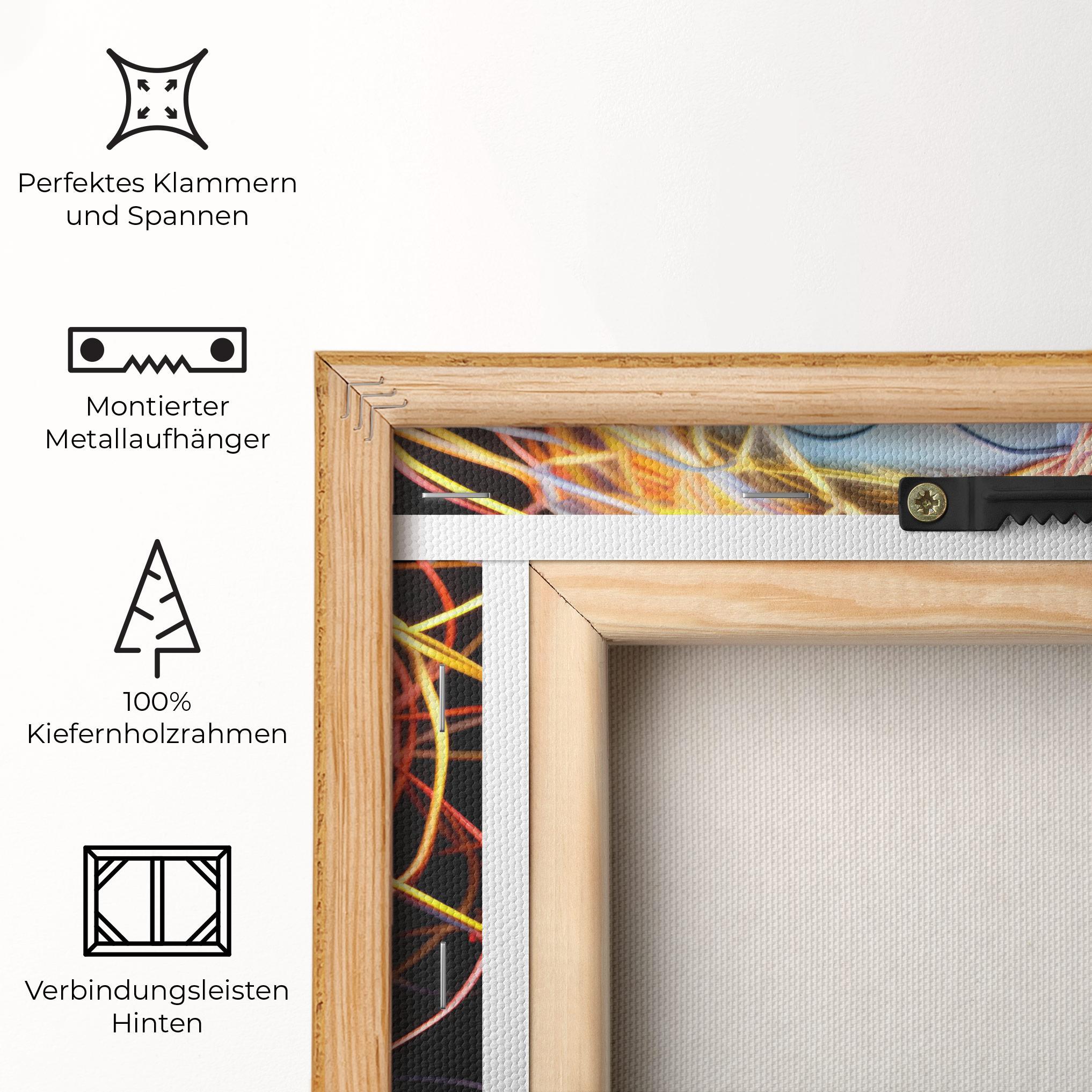 Leinwandbild Neon Lights Hair mockup 5