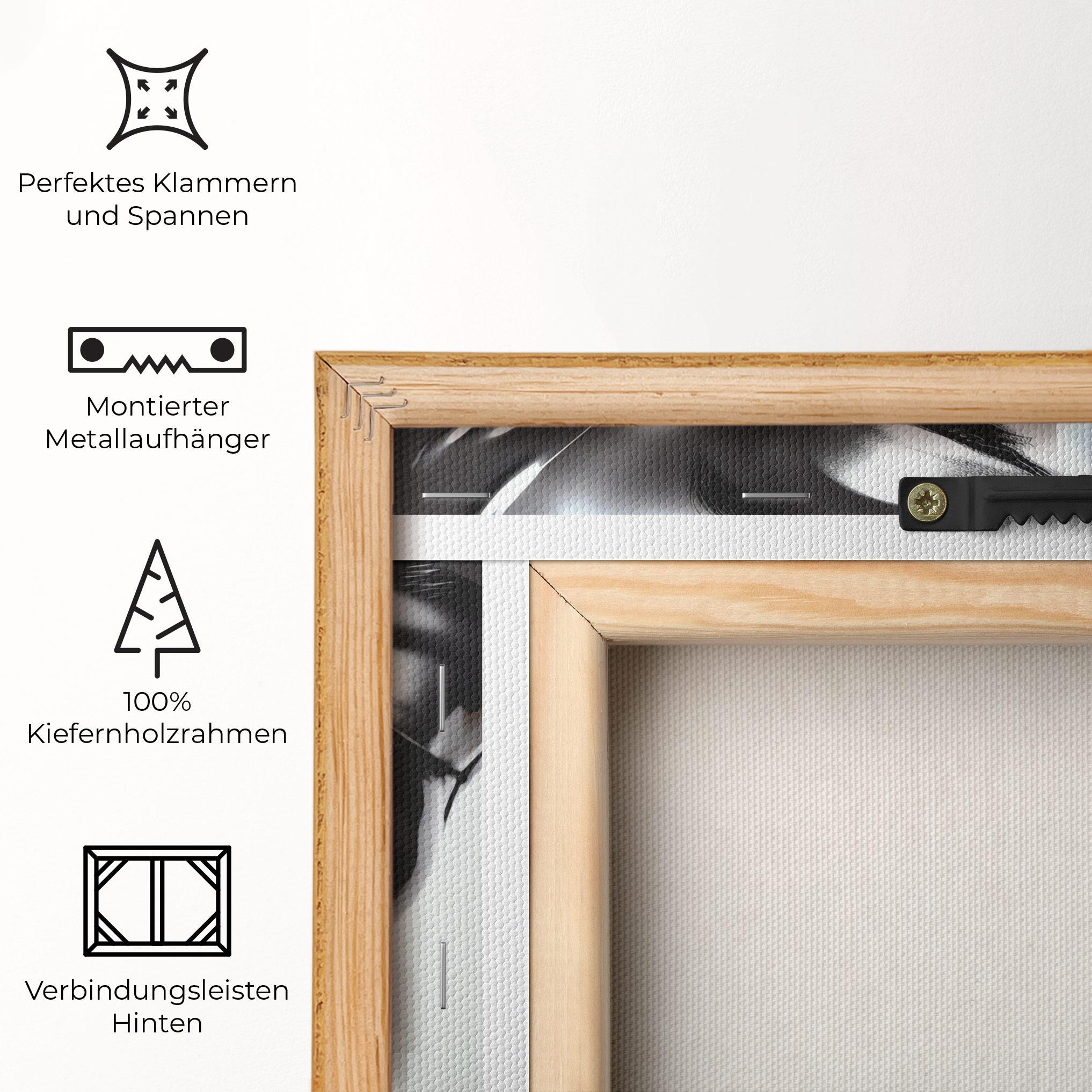 Leinwandbild Silver Liquid Woman mockup 5