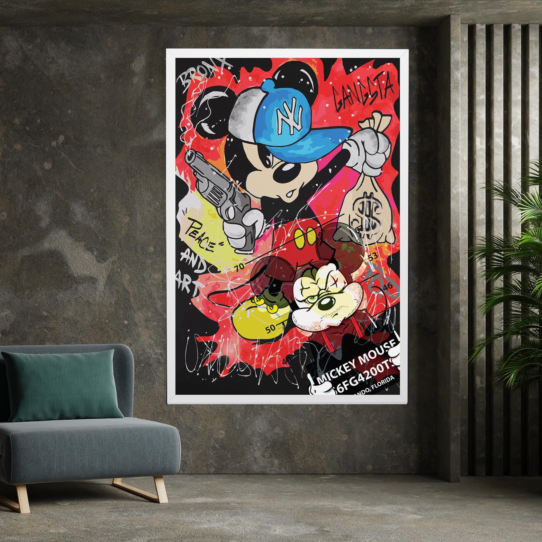Leinwandbild Gangsta Mickey mockup 7