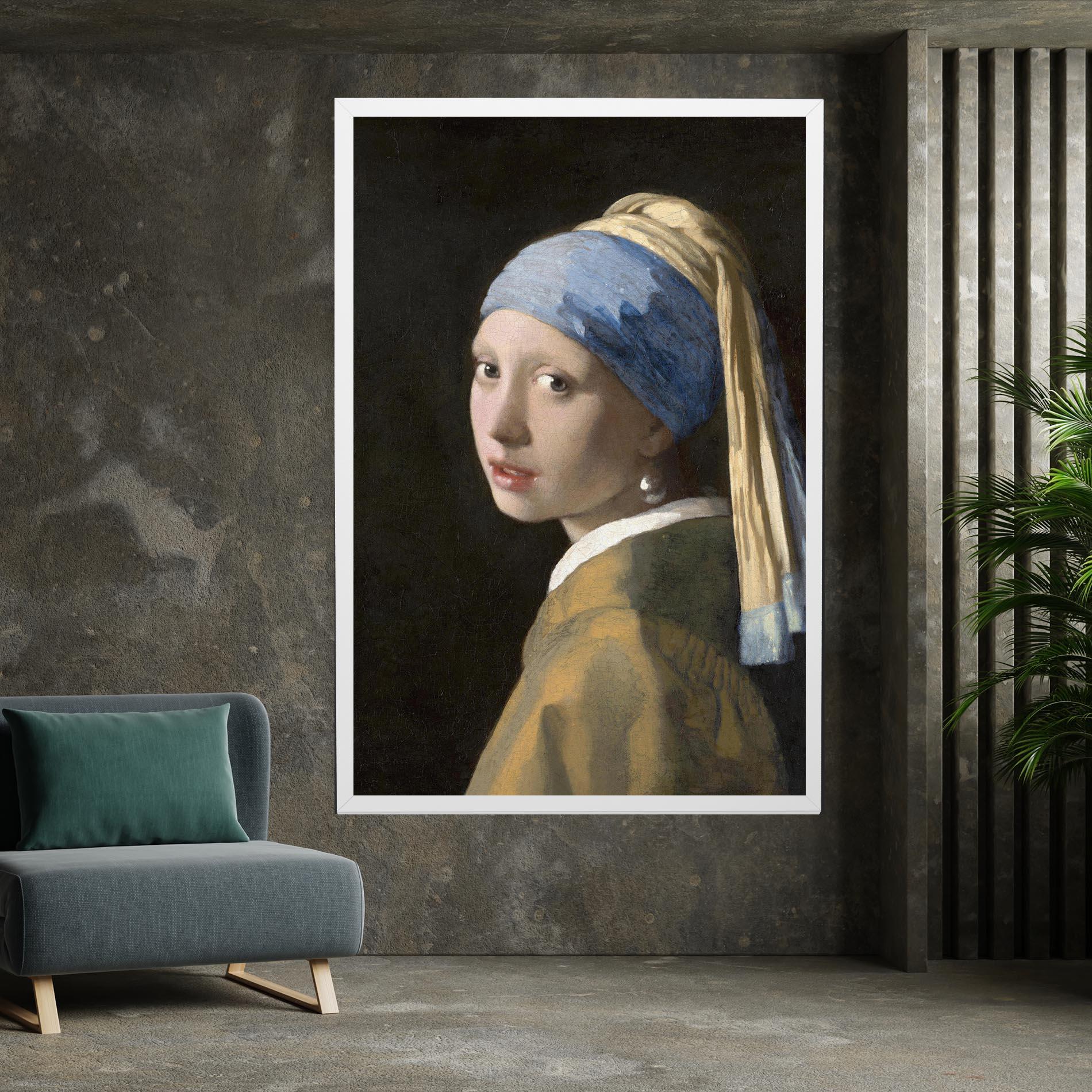 Leinwandbild Girl With A Pearl mockup 7