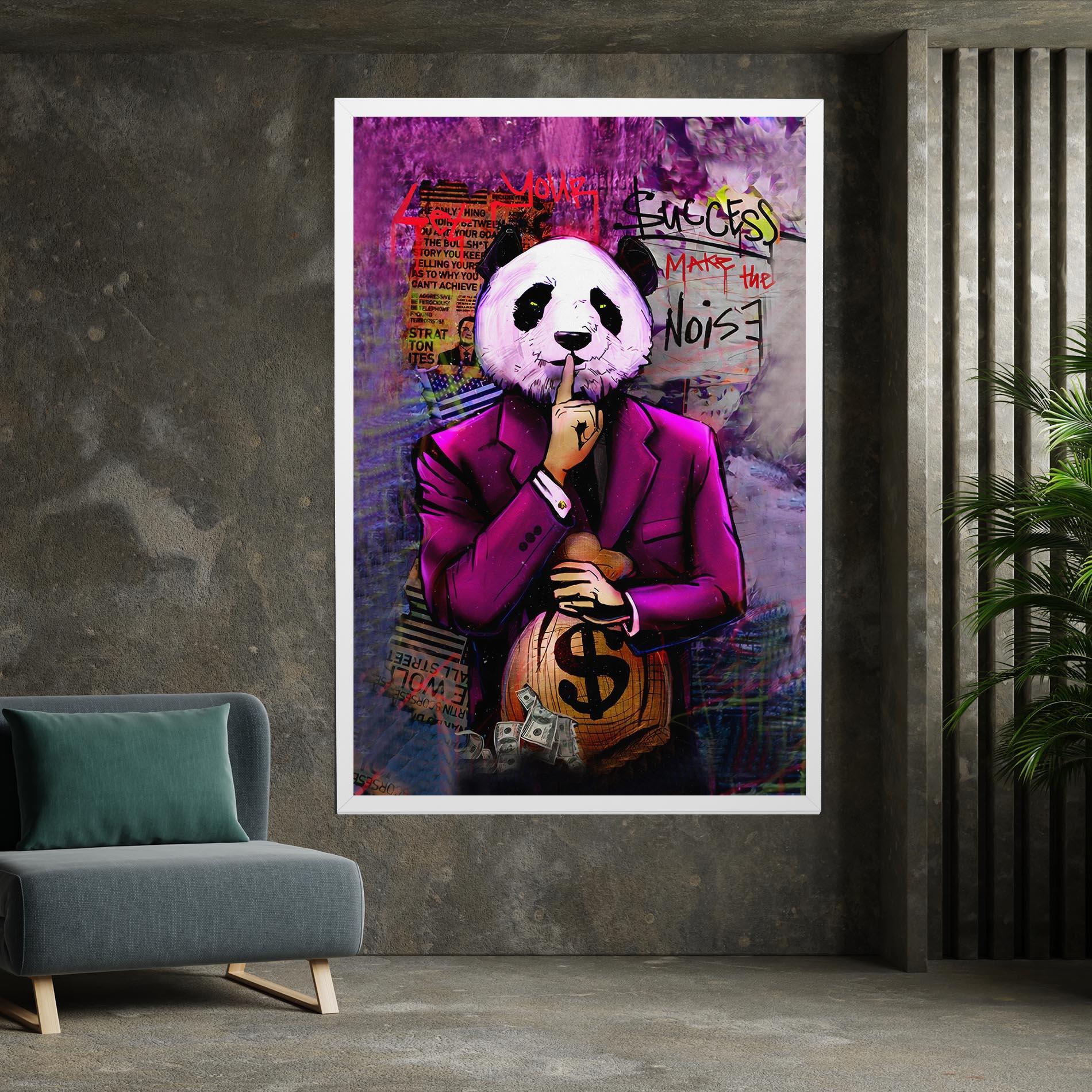 Leinwandbild Silence Panda mockup 7