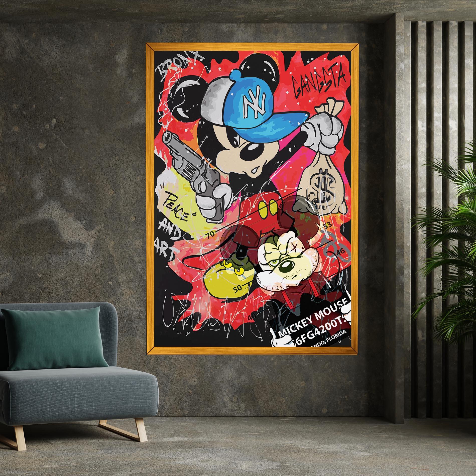 Leinwandbild Gangsta Mickey mockup 7