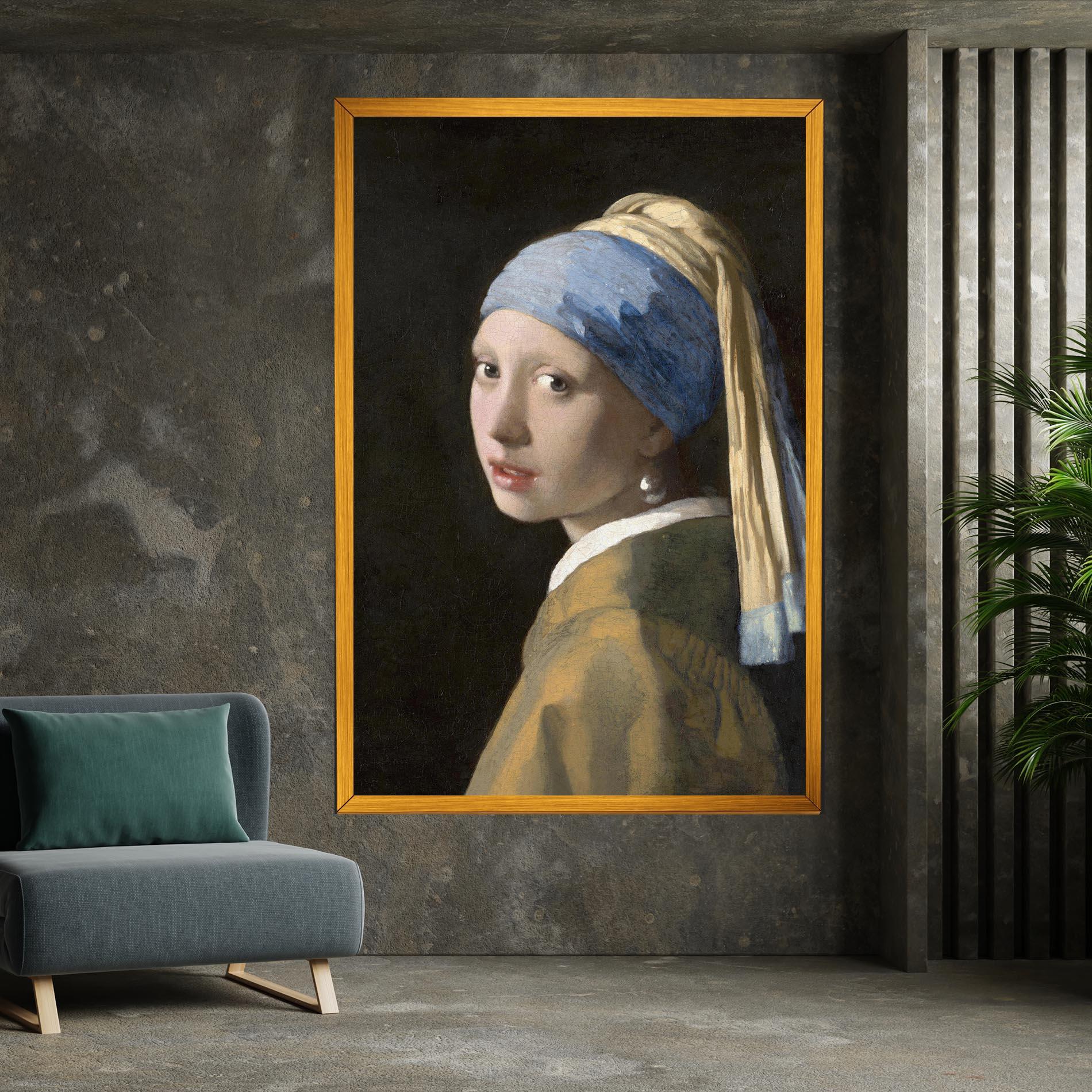 Leinwandbild Girl With A Pearl mockup 7