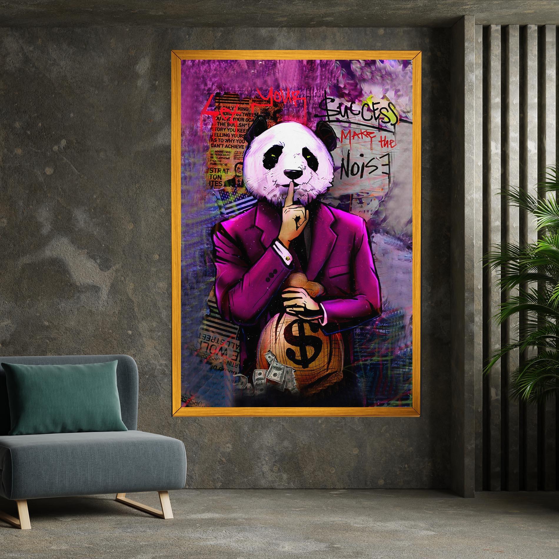 Leinwandbild Silence Panda mockup 7