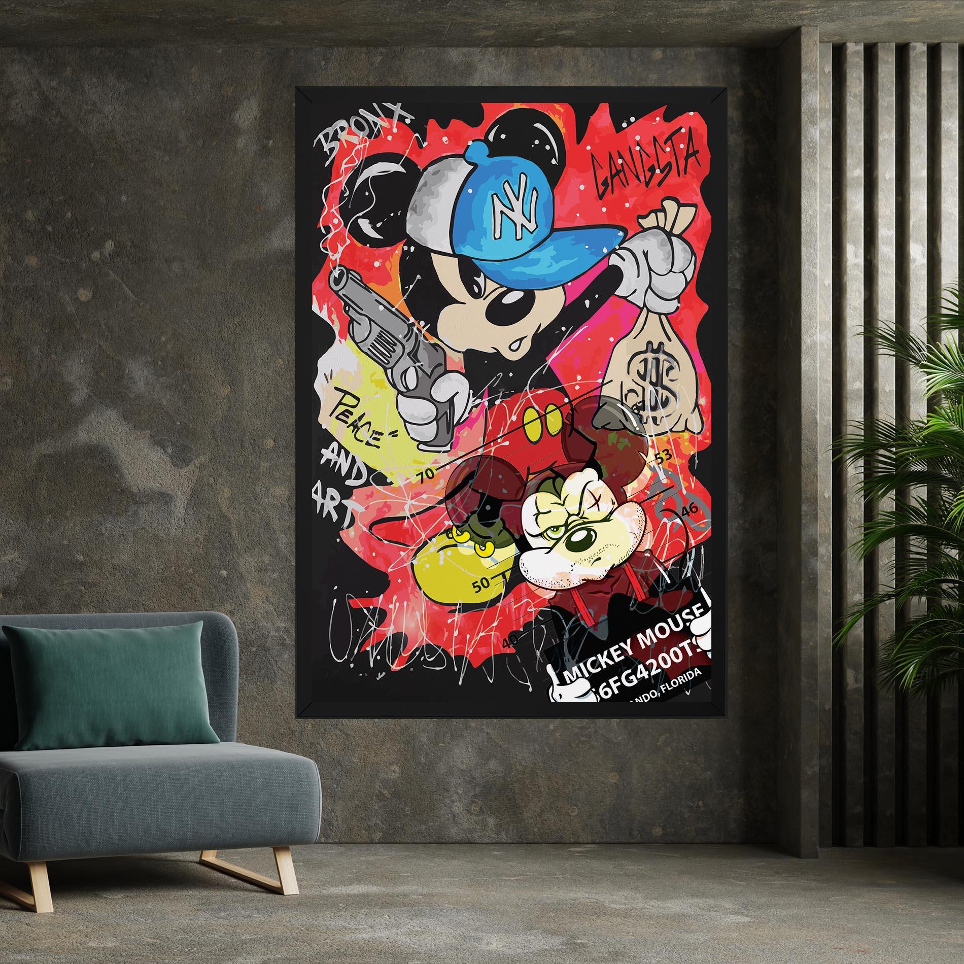 Leinwandbild Gangsta Mickey mockup 7