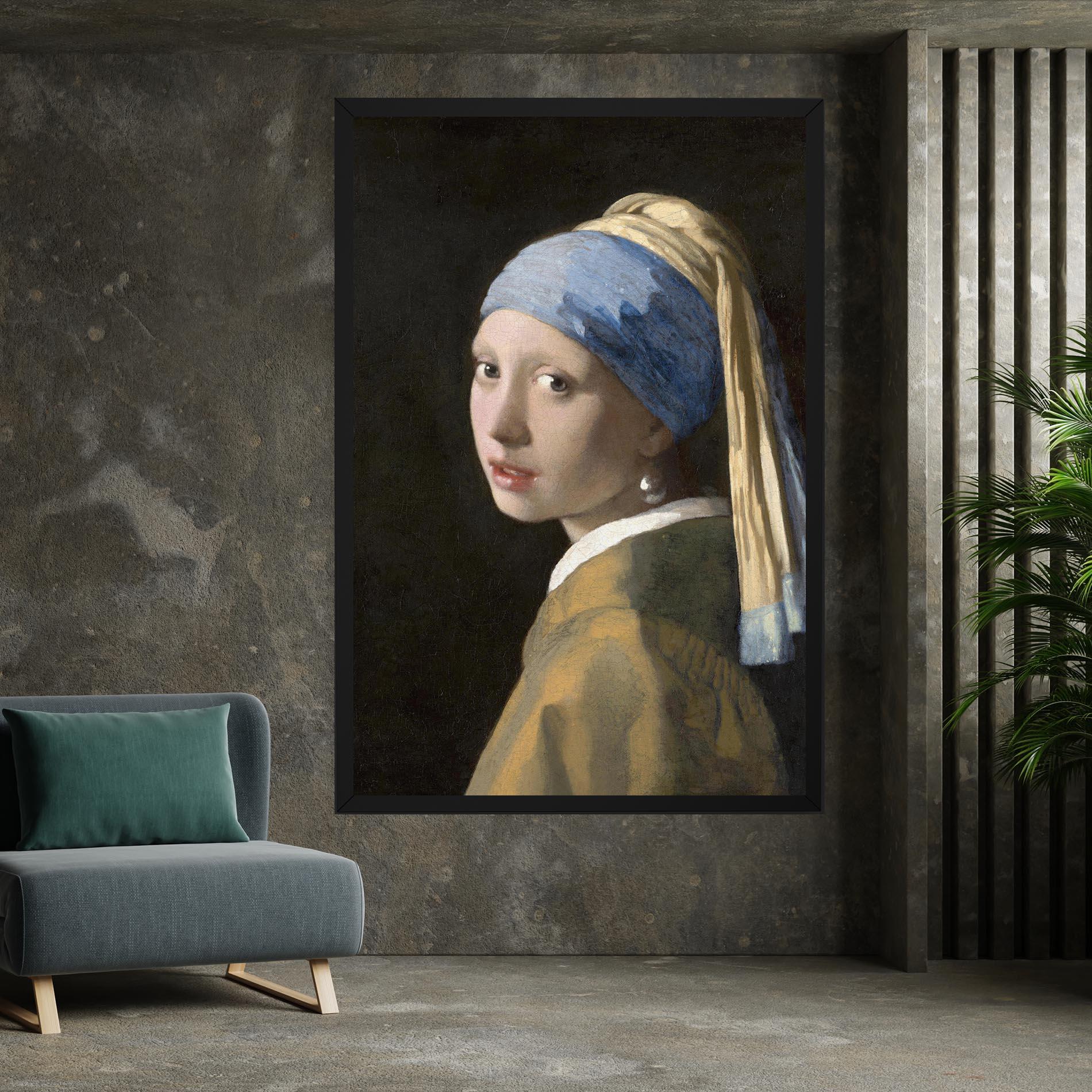 Leinwandbild Girl With A Pearl mockup 7