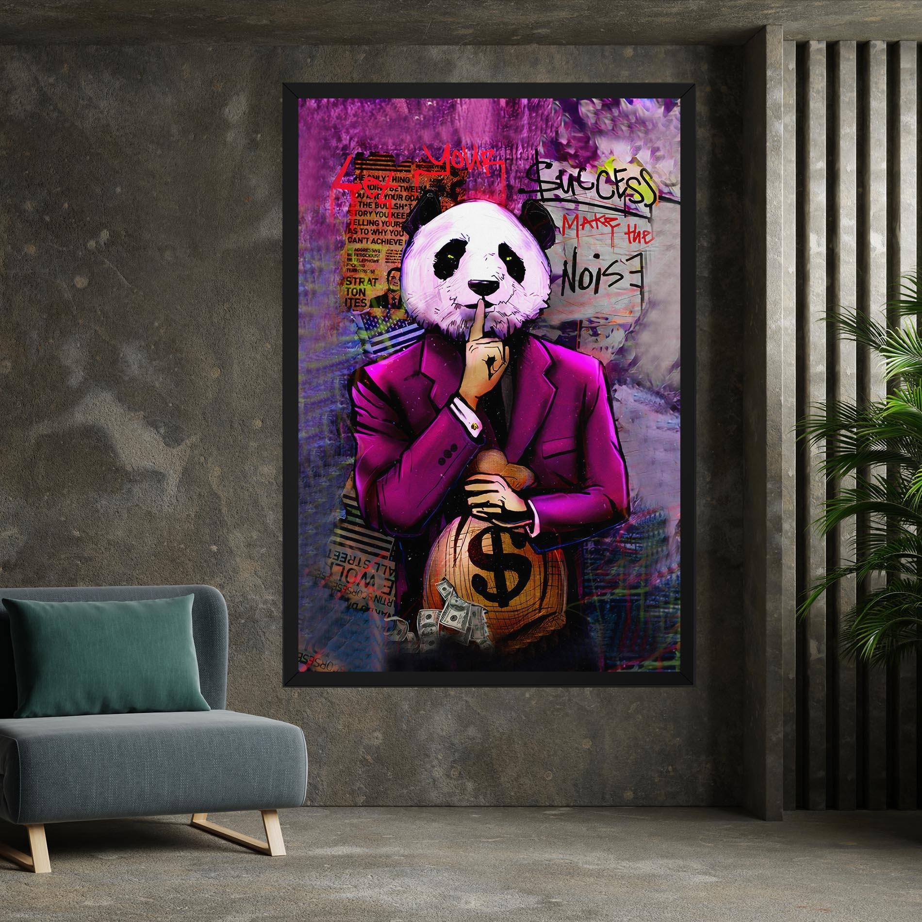 Leinwandbild Silence Panda mockup 7