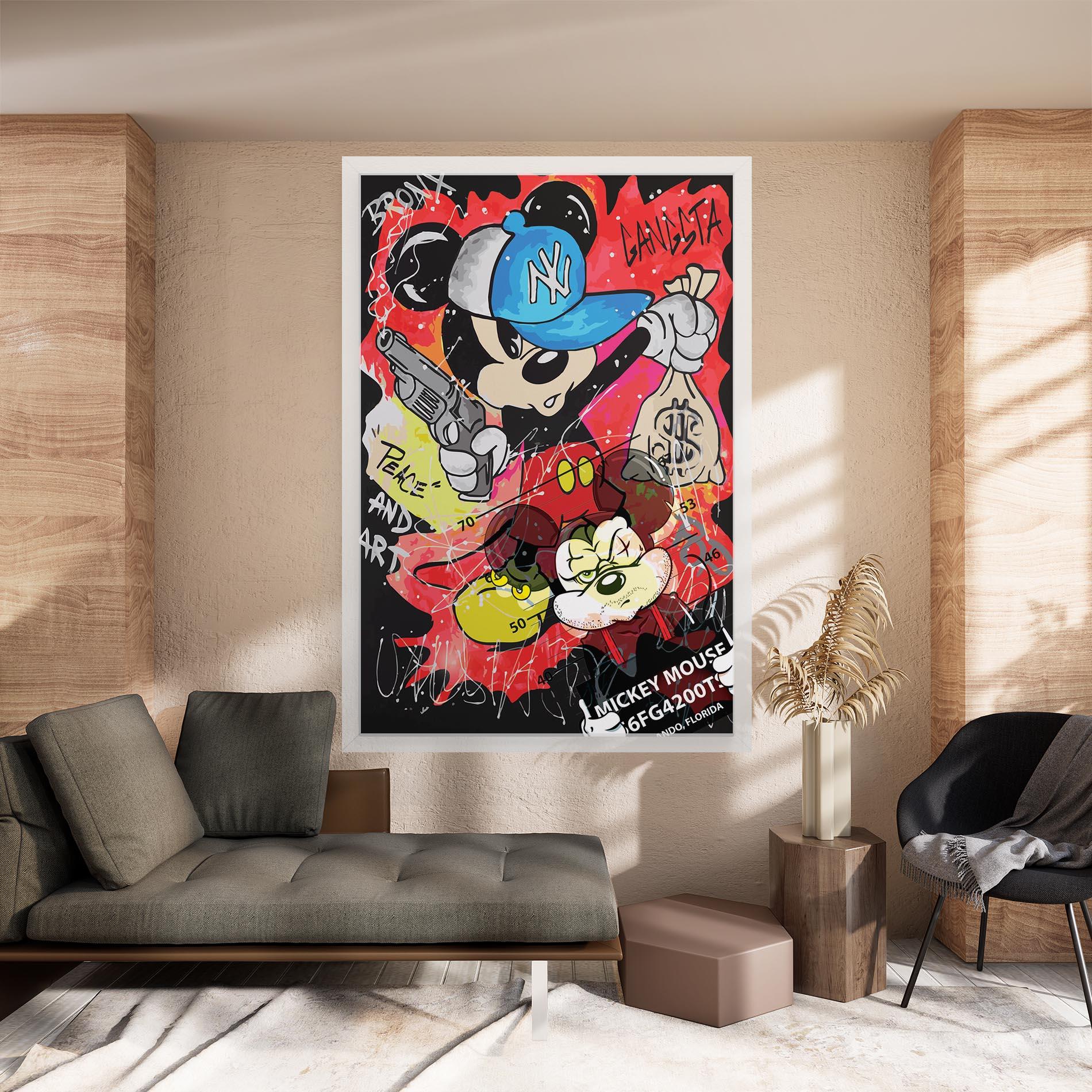 Leinwandbild Gangsta Mickey mockup 8