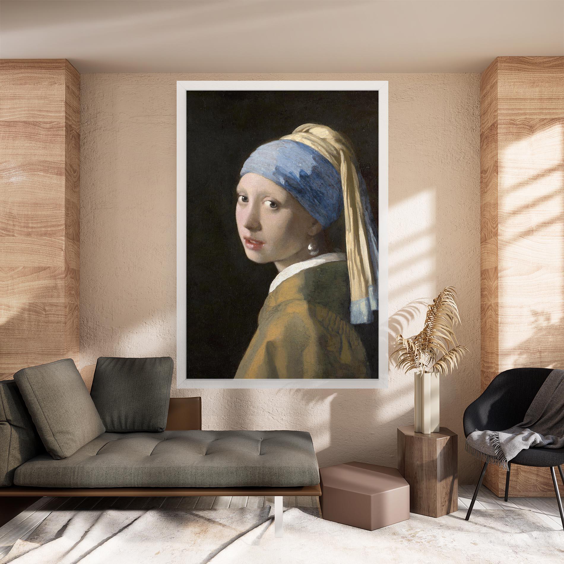 Leinwandbild Girl With A Pearl mockup 8