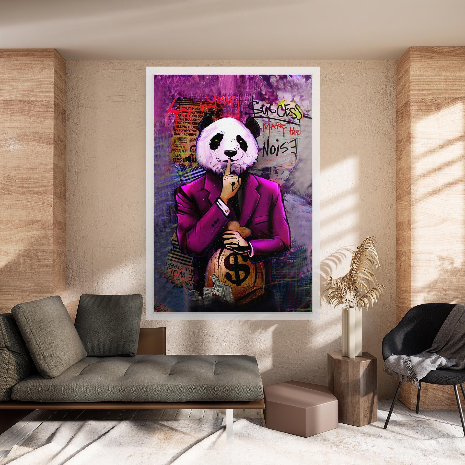 Leinwandbild Silence Panda mockup 8