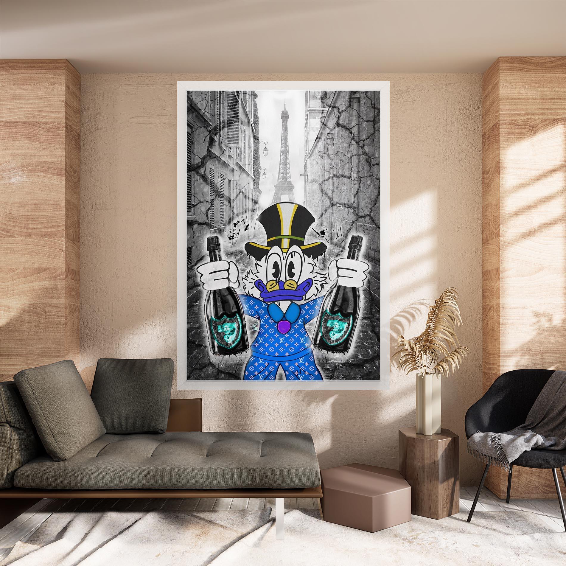 Leinwandbild Wheres My Champagne Blue mockup 8