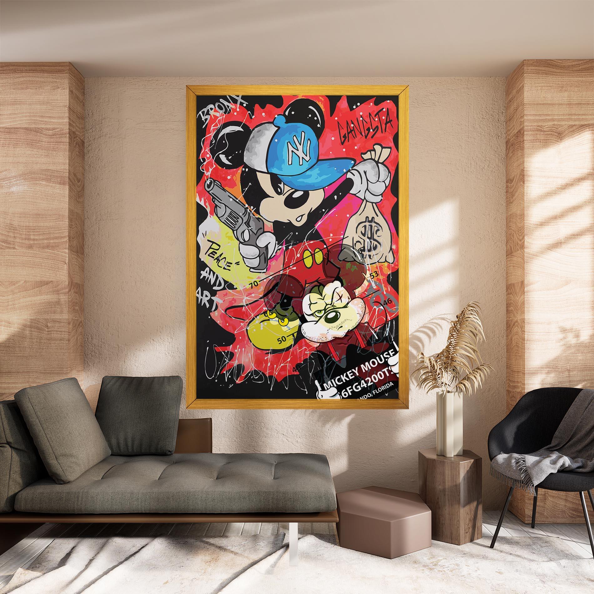 Leinwandbild Gangsta Mickey mockup 8