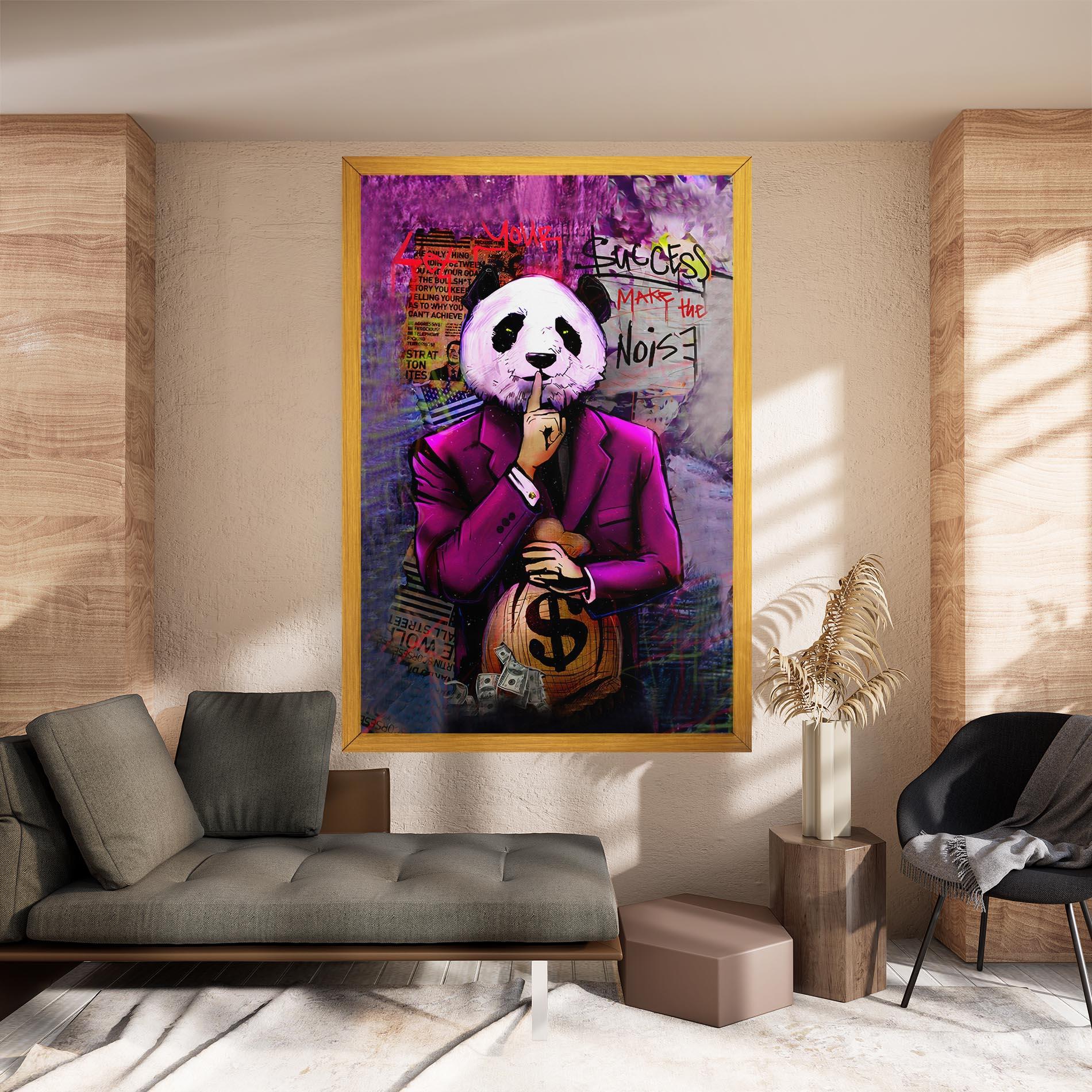 Leinwandbild Silence Panda mockup 8