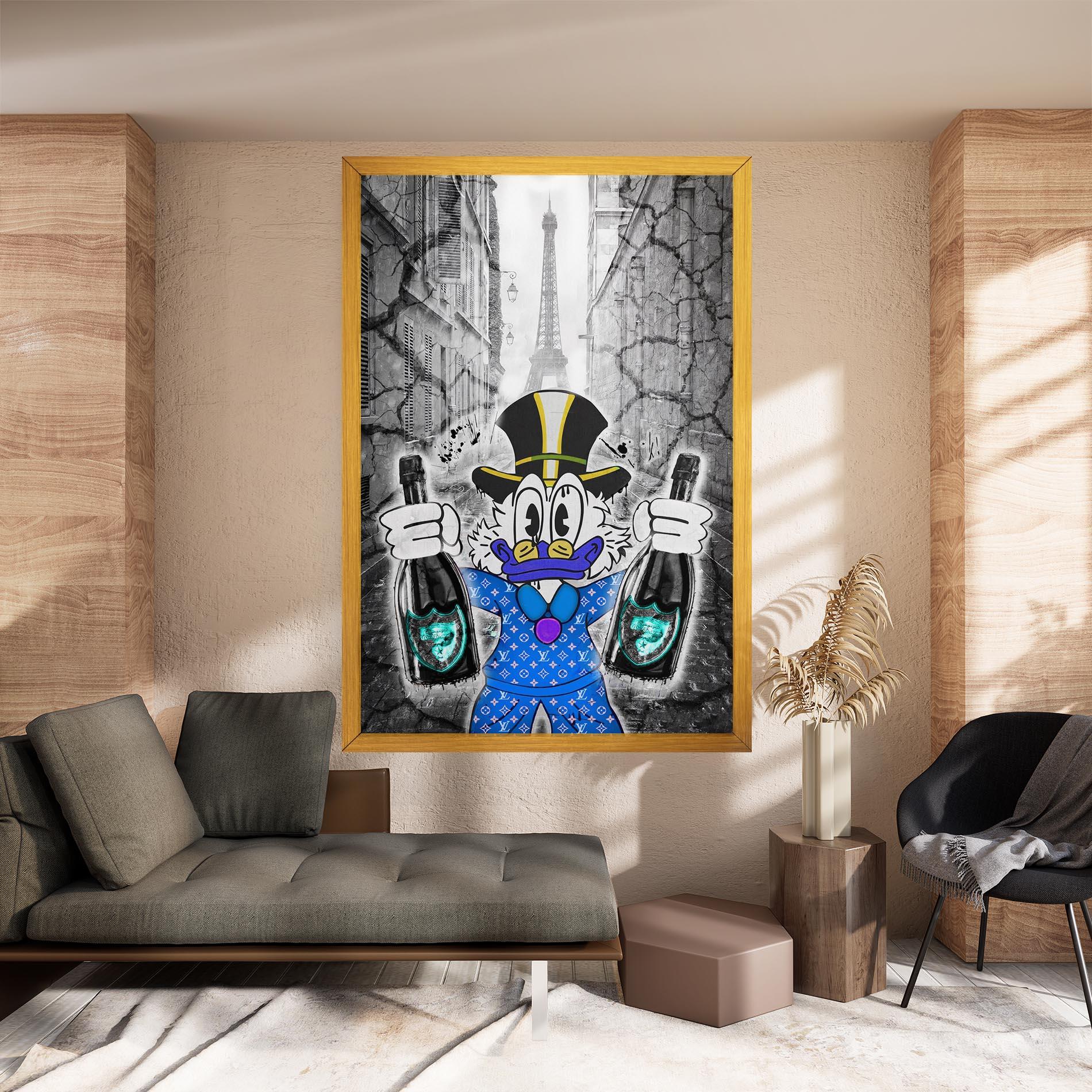 Leinwandbild Wheres My Champagne Blue mockup 8