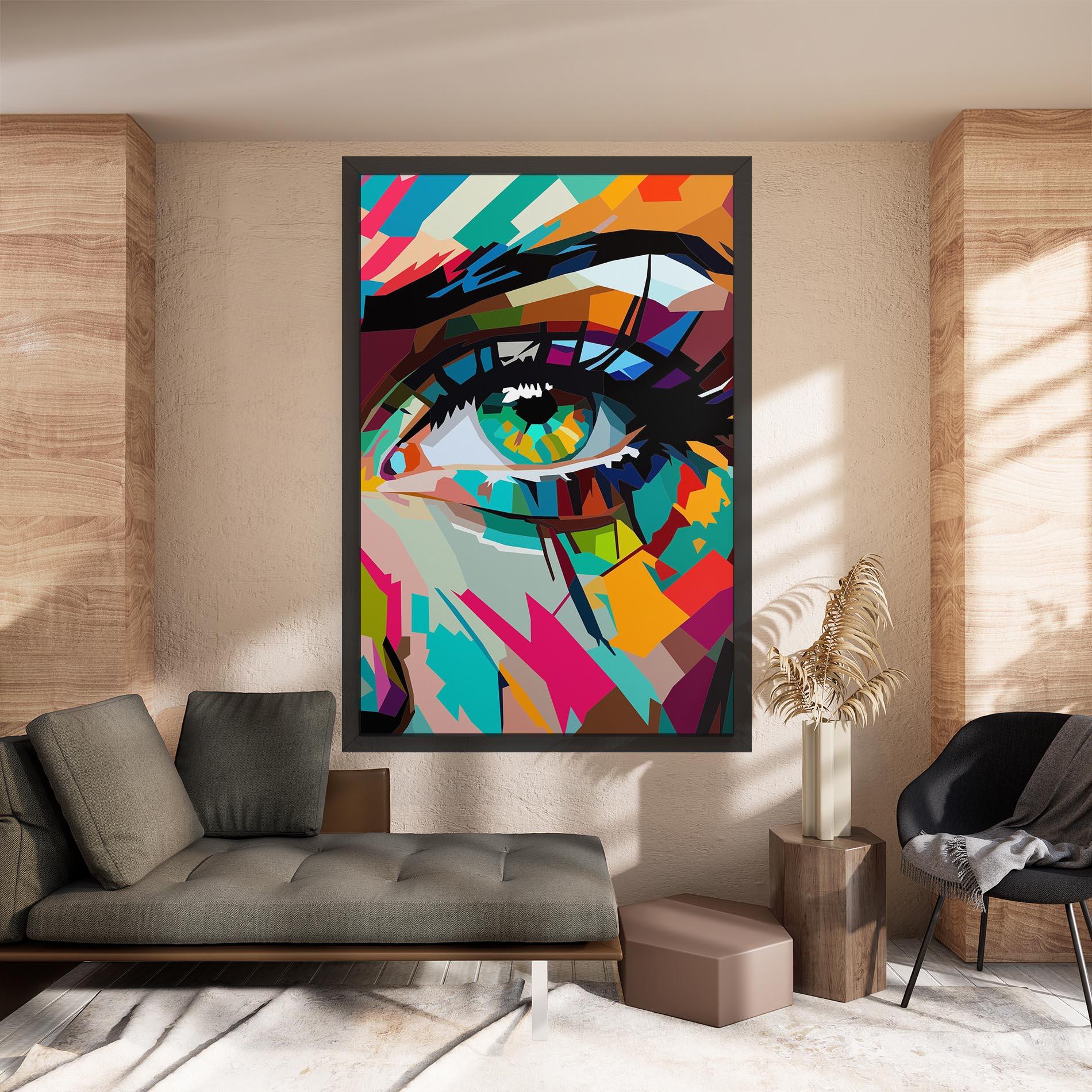 Leinwandbild Colorful Eye mockup 8