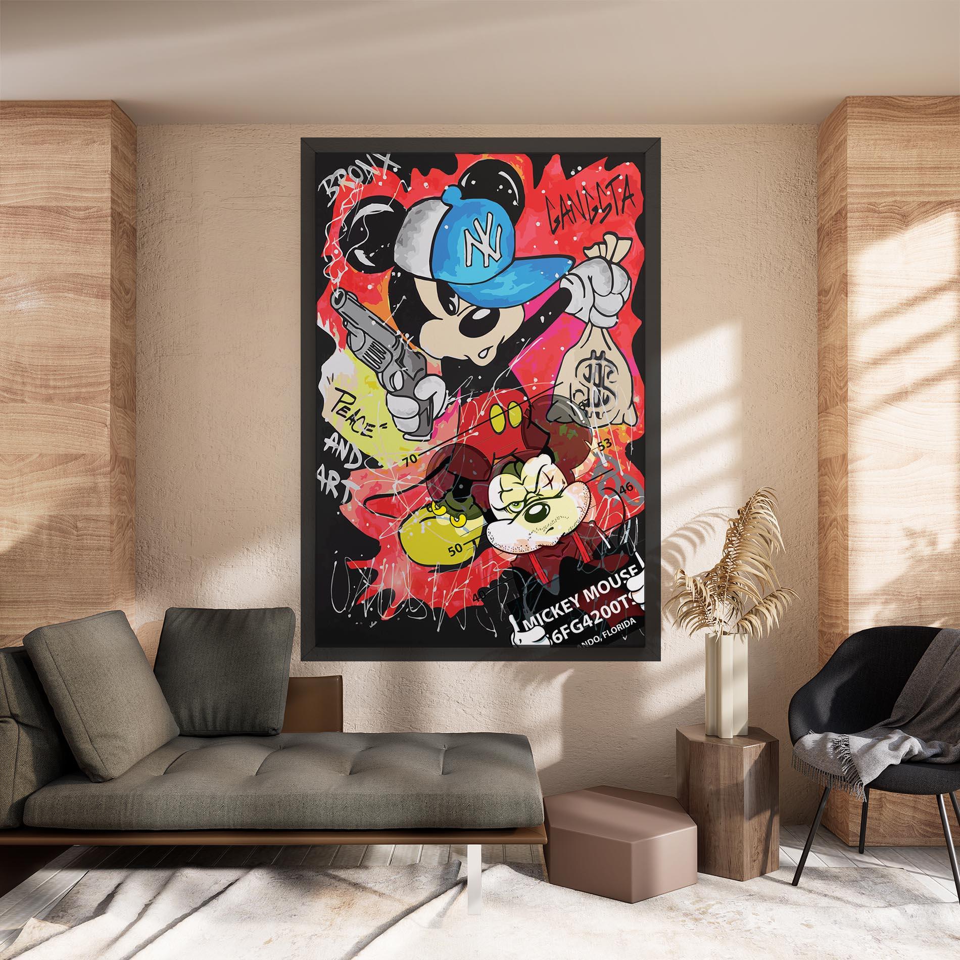 Leinwandbild Gangsta Mickey mockup 8