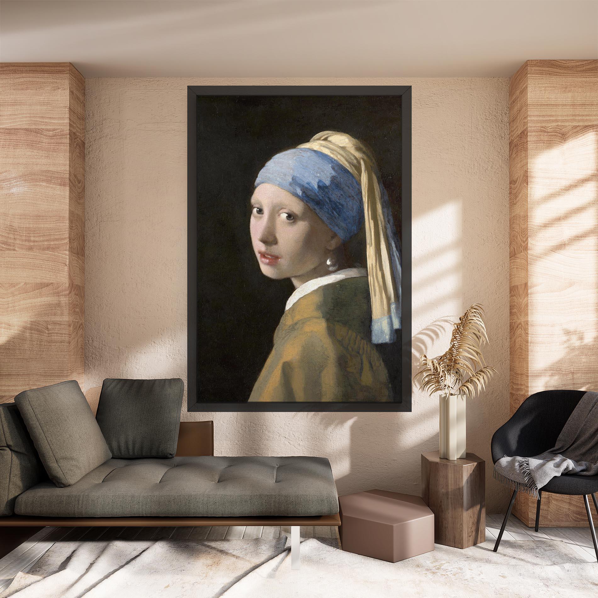 Leinwandbild Girl With A Pearl mockup 8