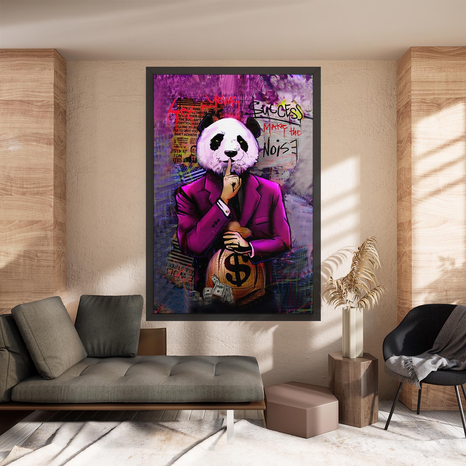 Leinwandbild Silence Panda mockup 8