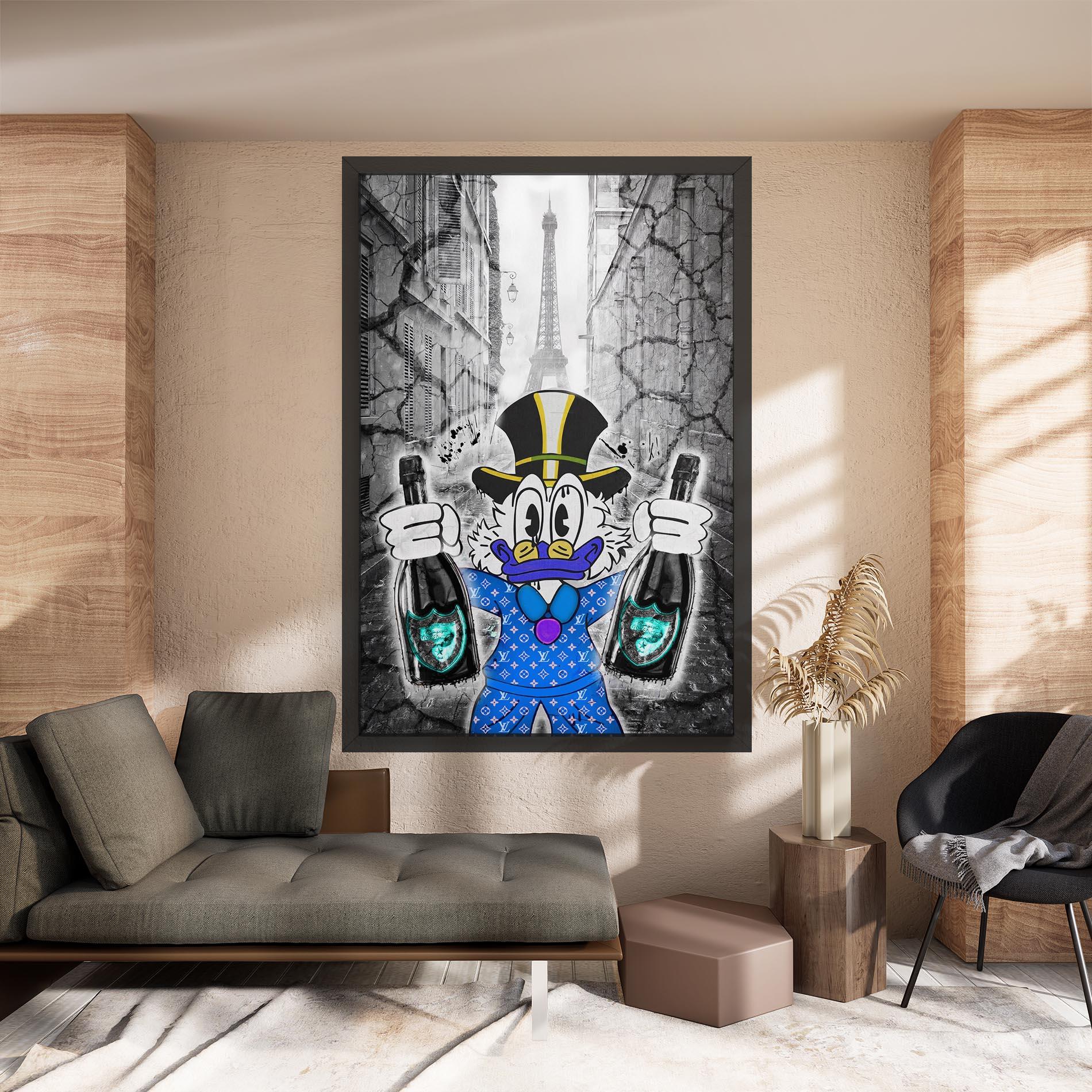 Leinwandbild Wheres My Champagne Blue mockup 8