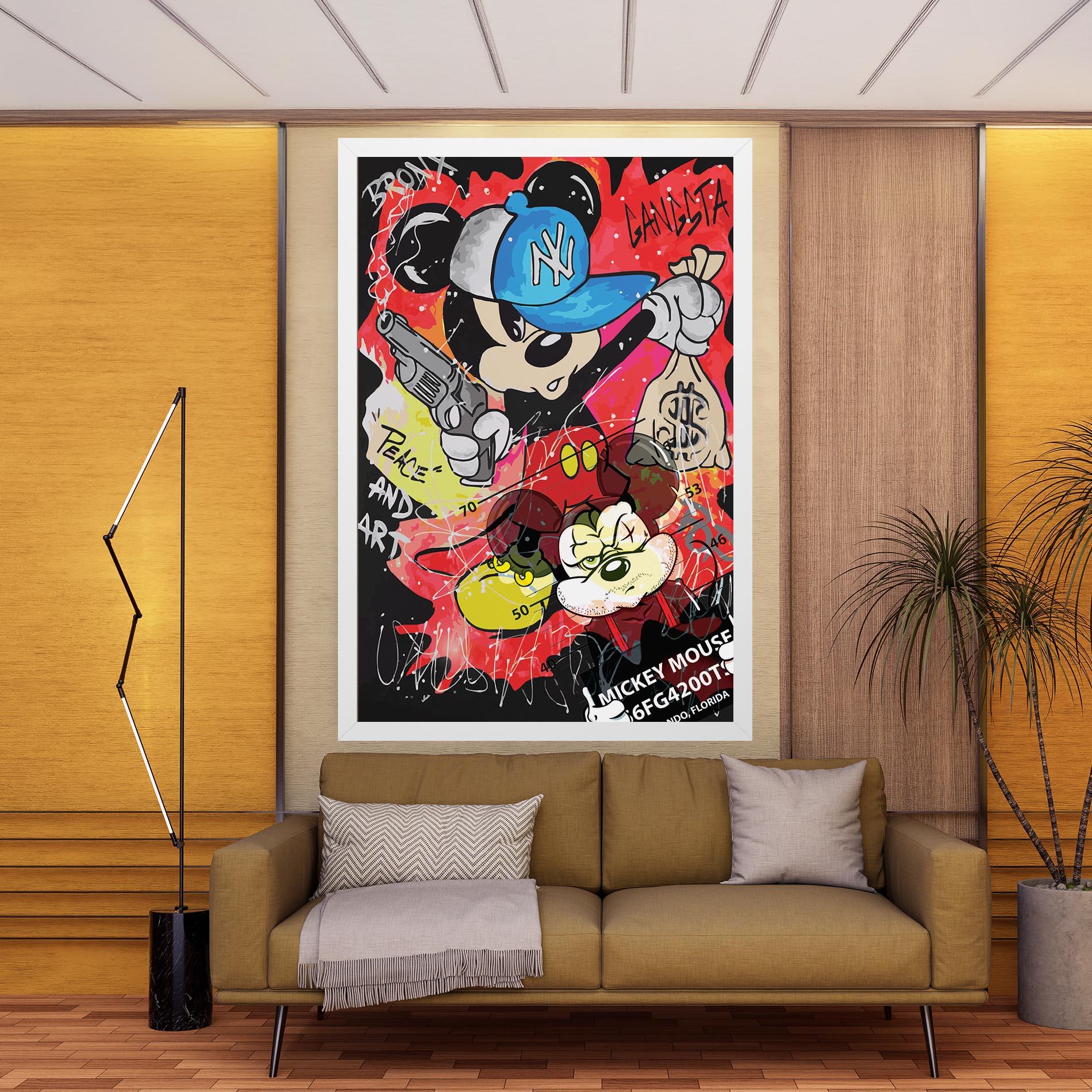 Leinwandbild Gangsta Mickey mockup 9