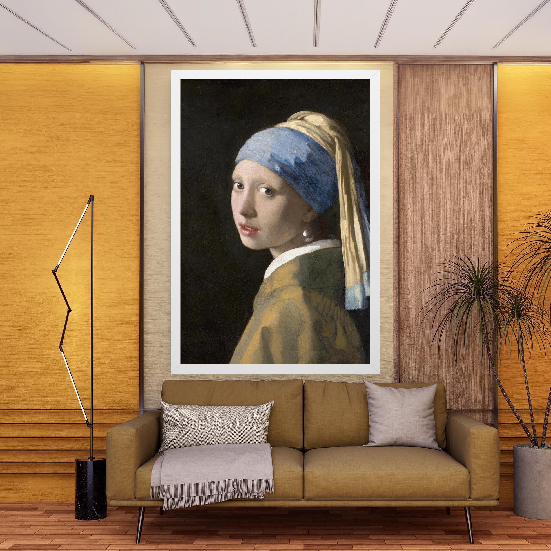 Leinwandbild Girl With A Pearl mockup 9
