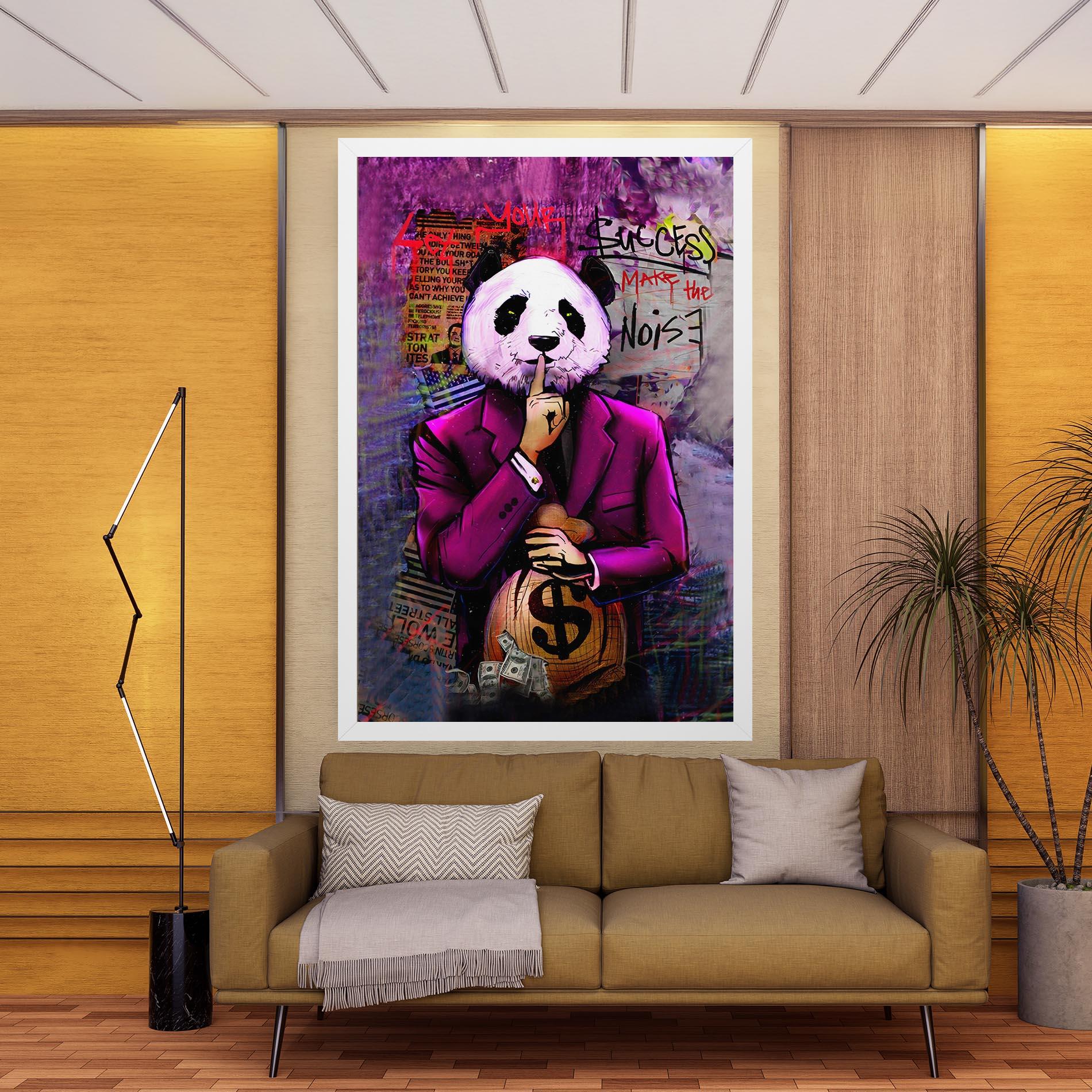 Leinwandbild Silence Panda mockup 9